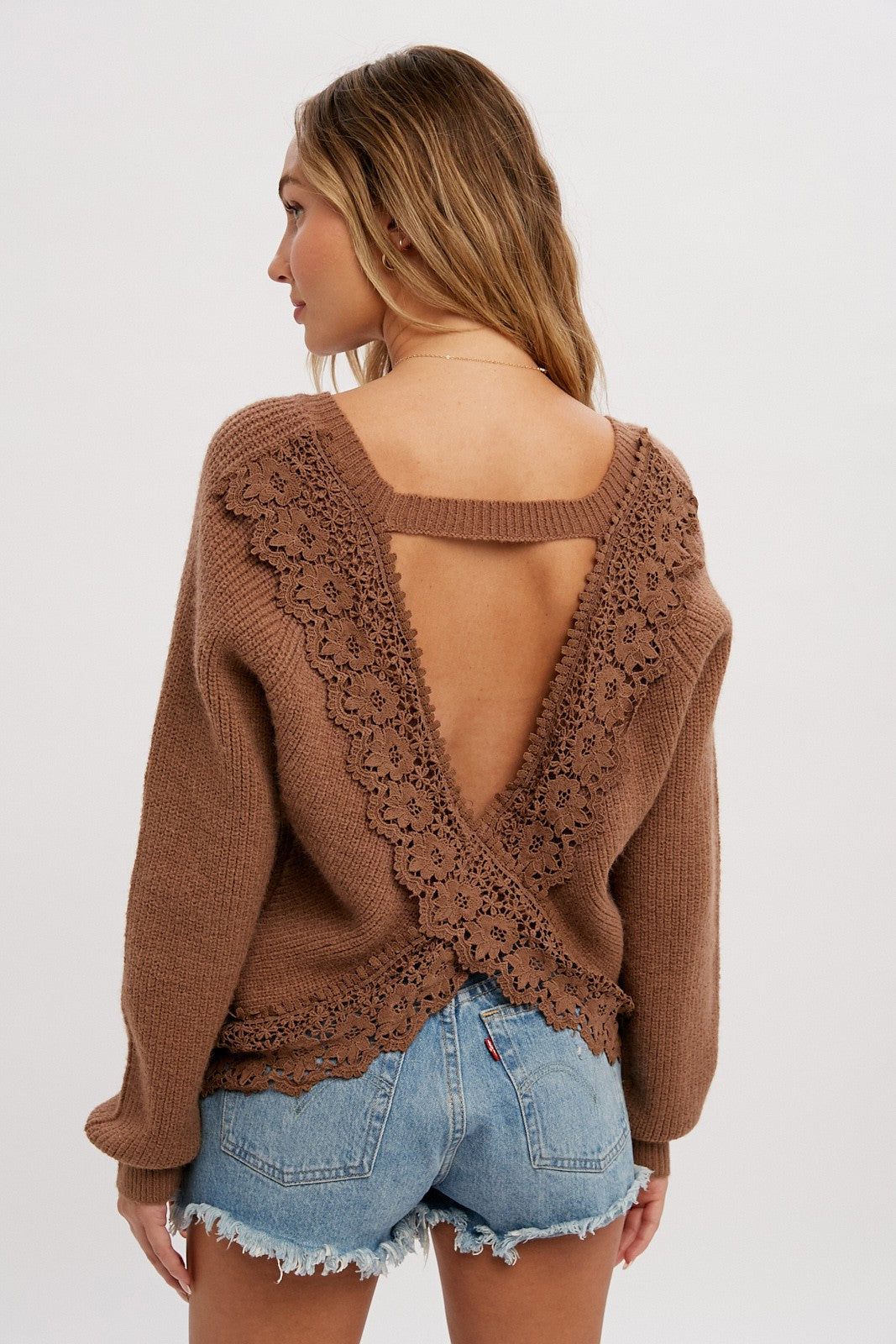 TRINITY CROSS BACK SWEATER