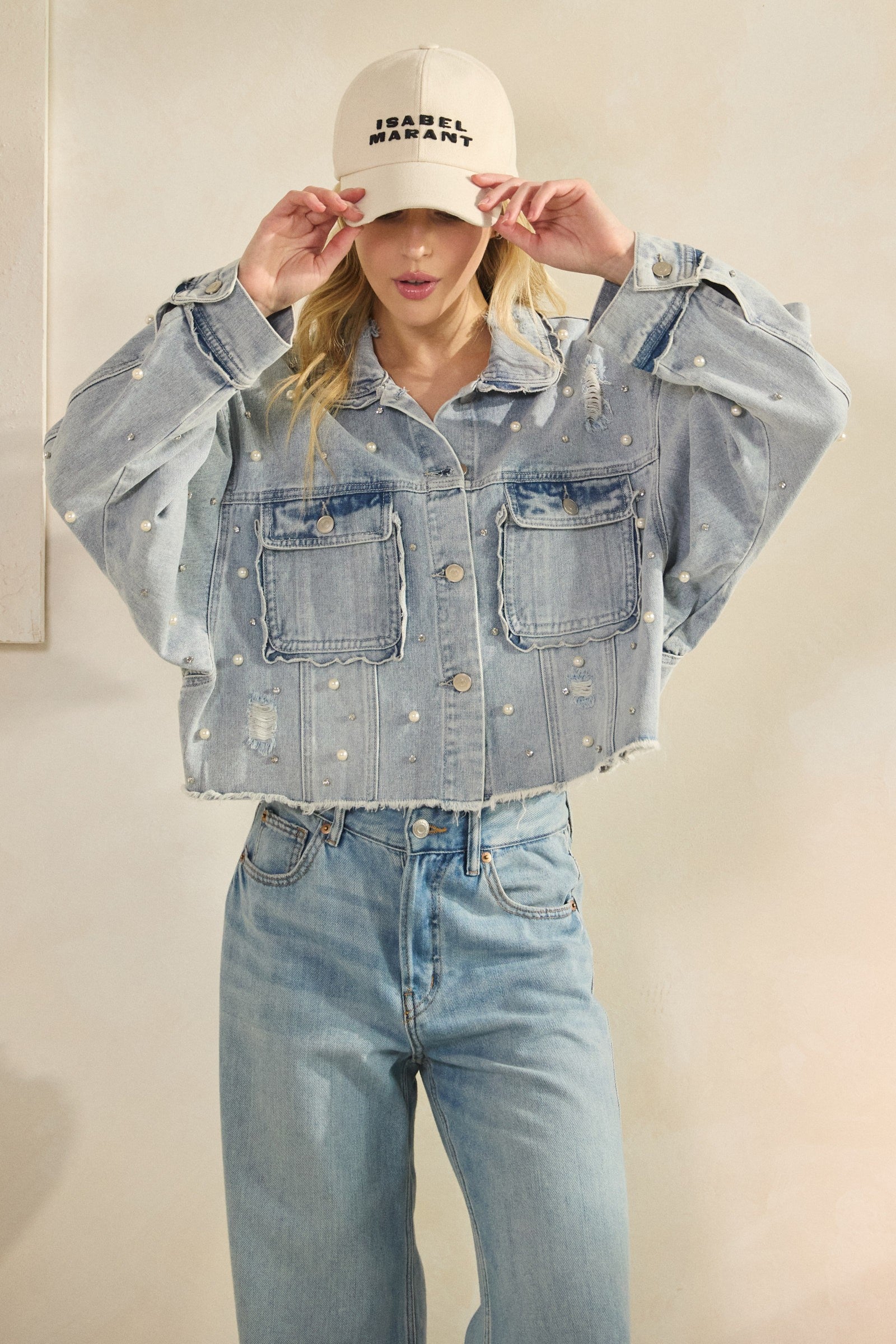 CORALIE GLITZY DENIM JACKET