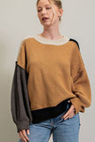 CALI COLOR BLOCK SWEATER