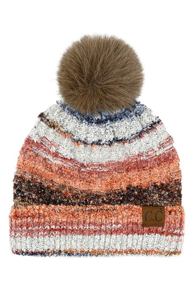 Color Space Dye Pom Beanie