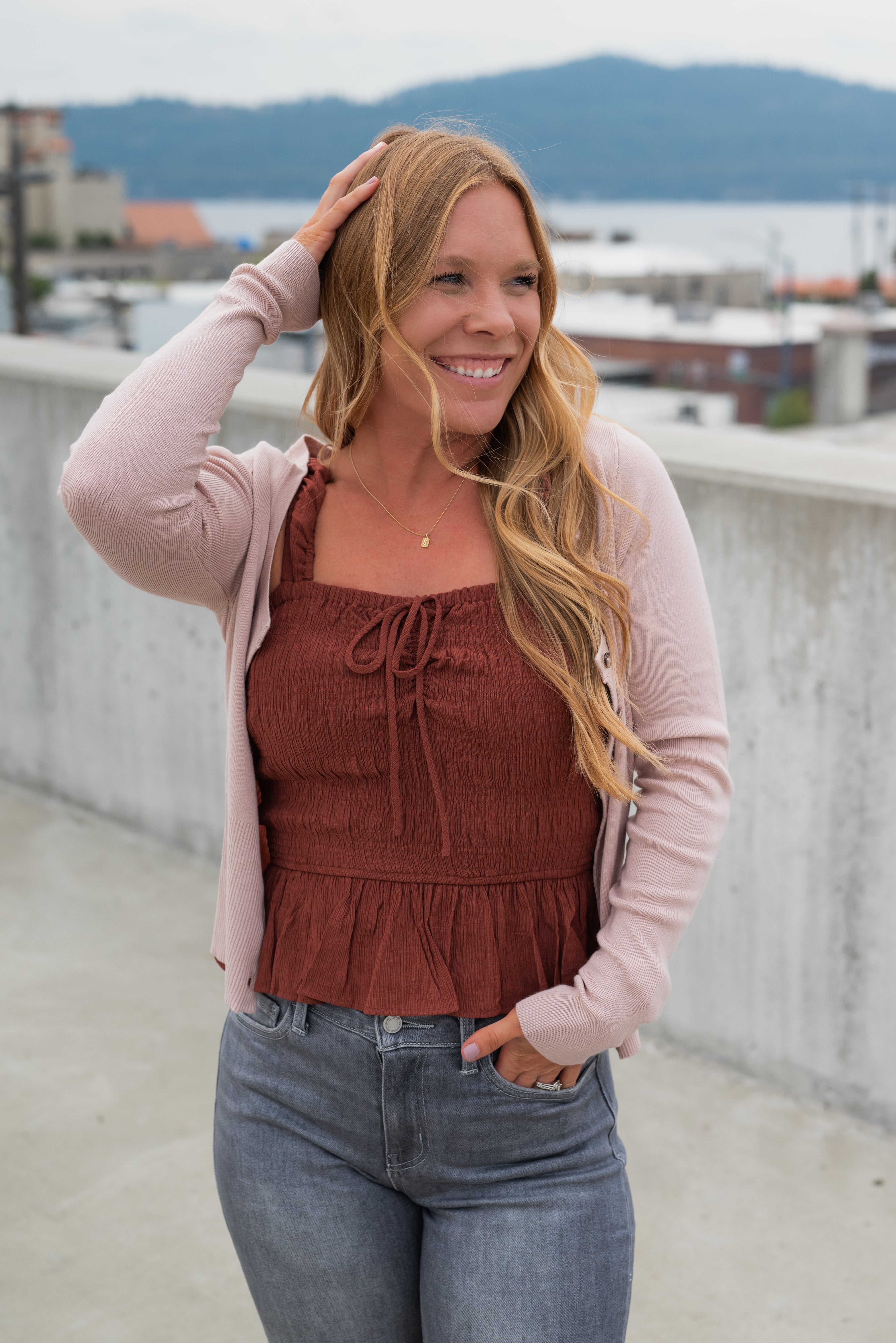 LUCILE PEPLUM TOP