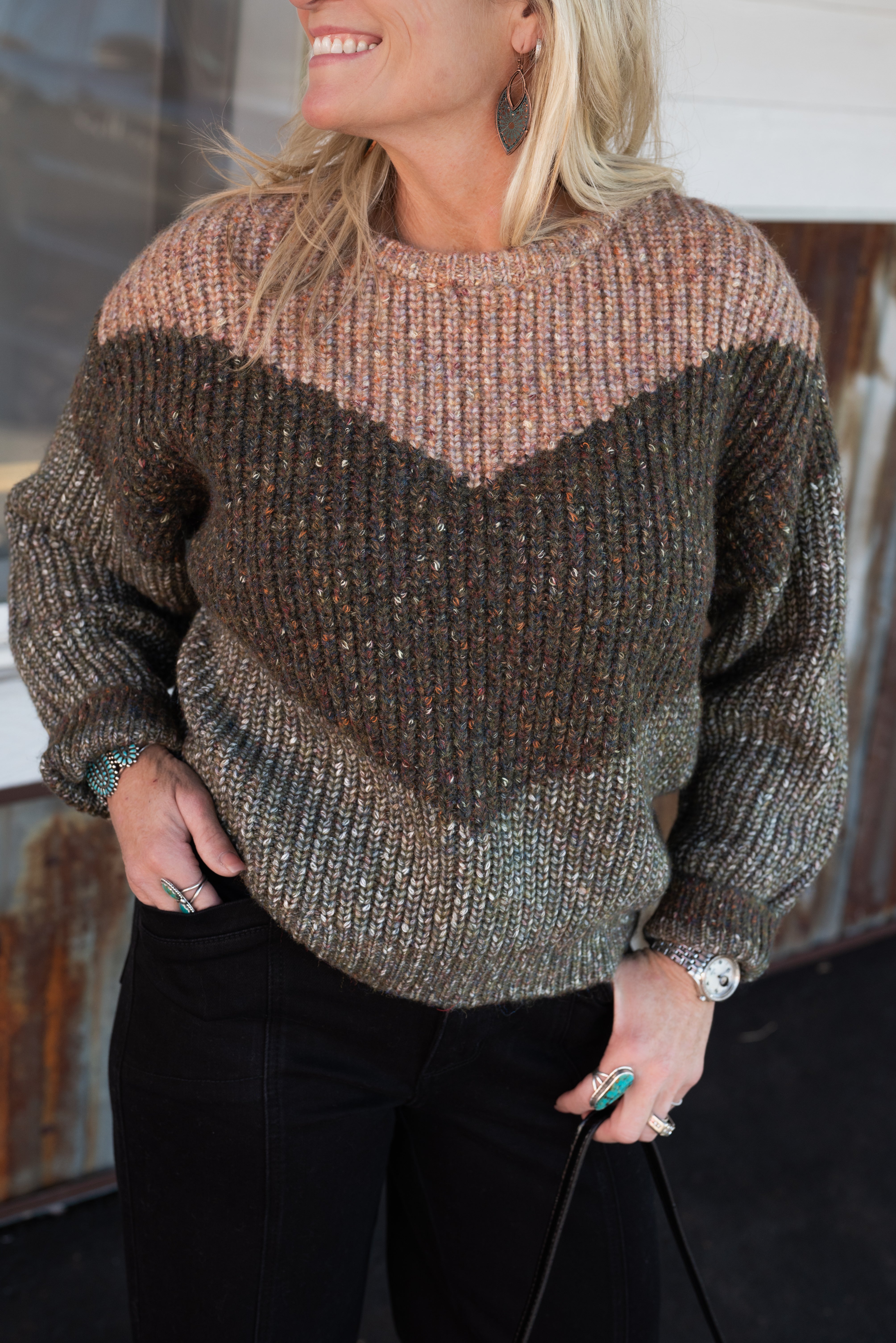 KELLEN CHEVRON SWEATER