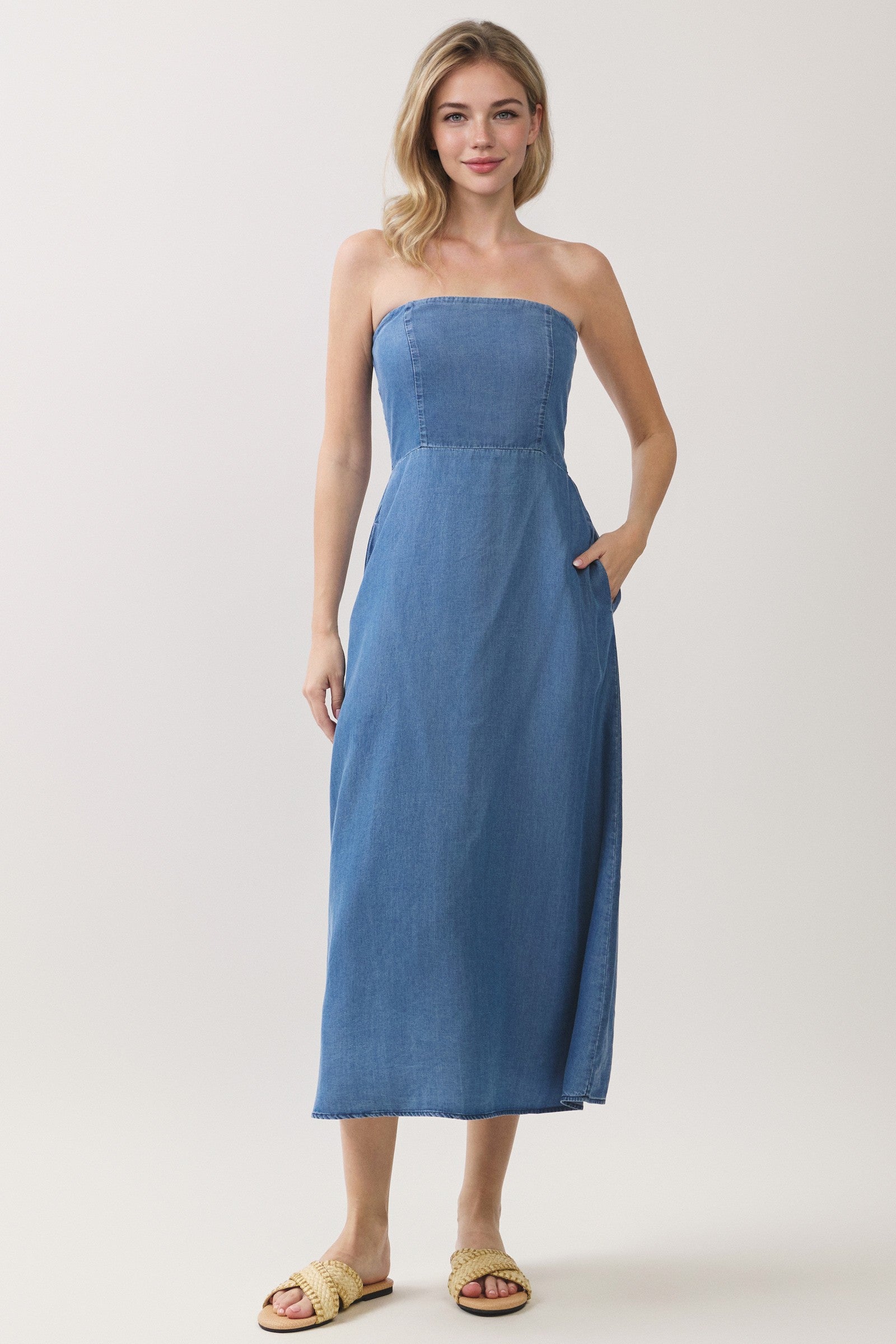 FLORETTA STRAPLESS DRESS