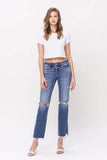 NOVELTY LOW RISE STRAIGHT JEANS