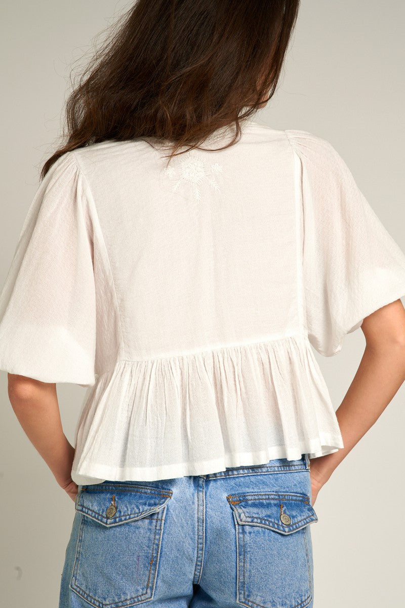 CAROLINE PEPLUM TOP