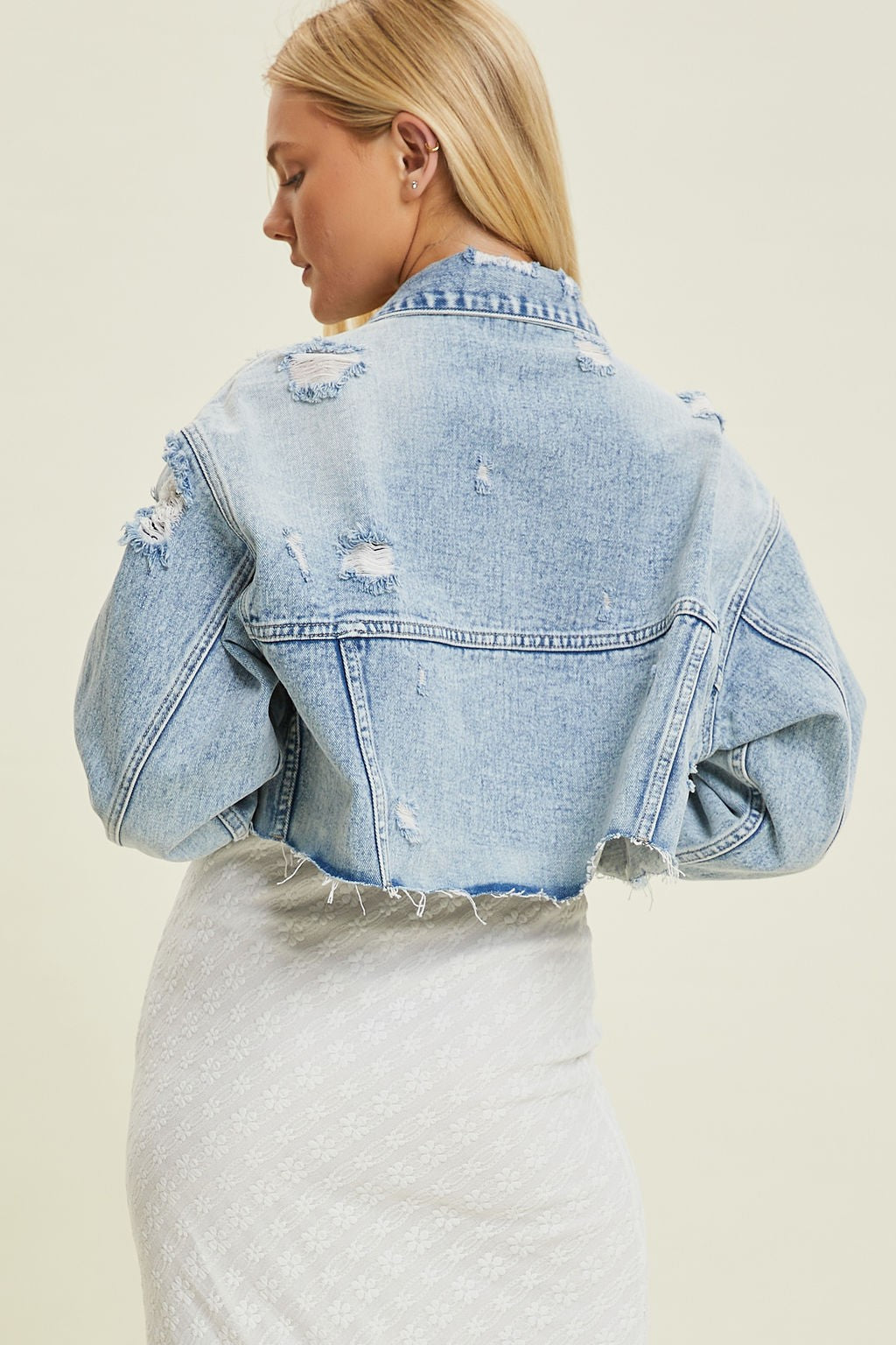 DAISY CROPPED DENIM JACKET