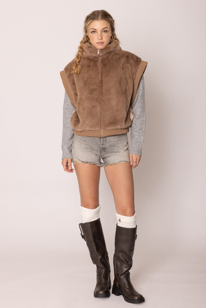 CLARA FAUX FUR VEST