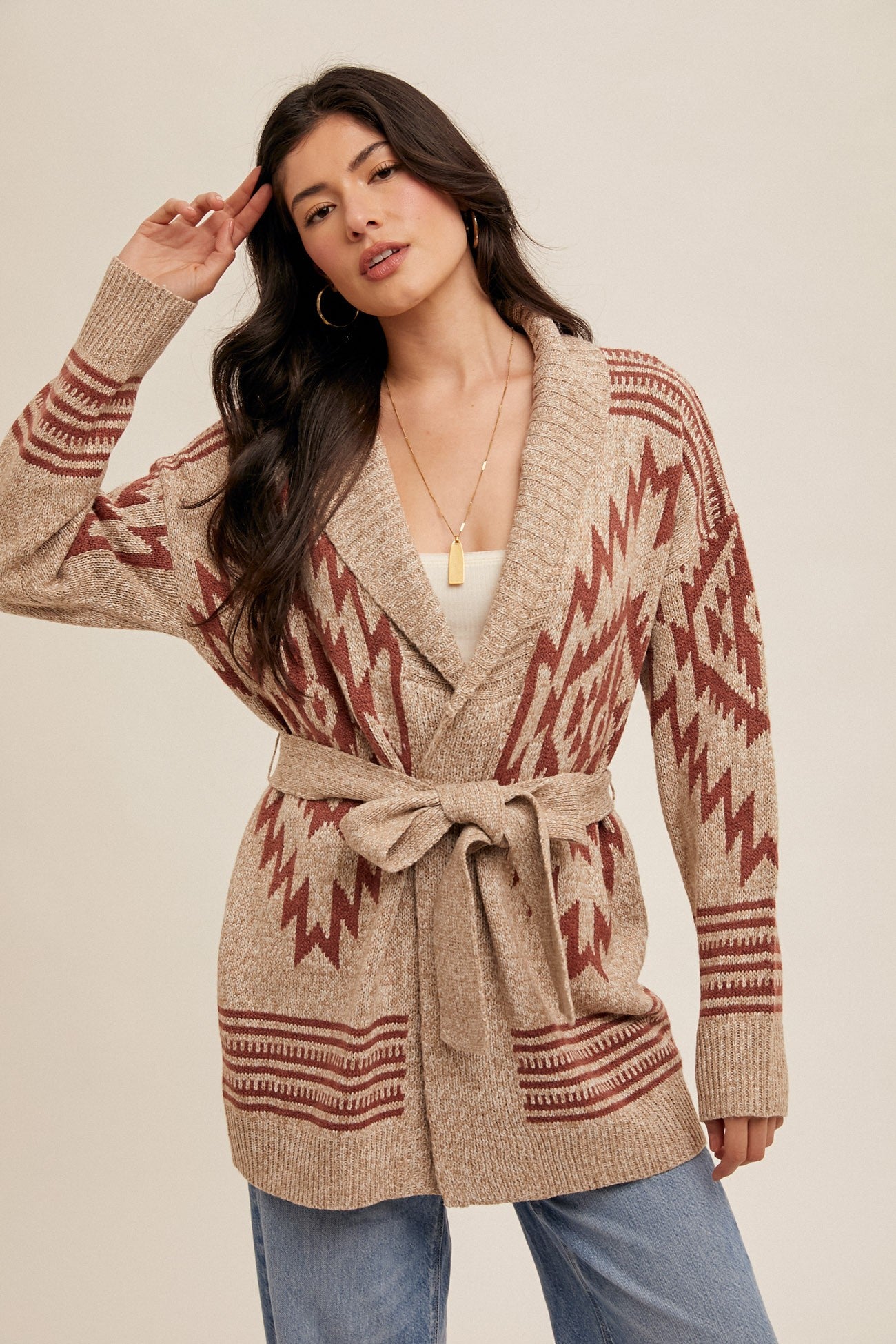 JAZMYN BELTED CARDIGAN