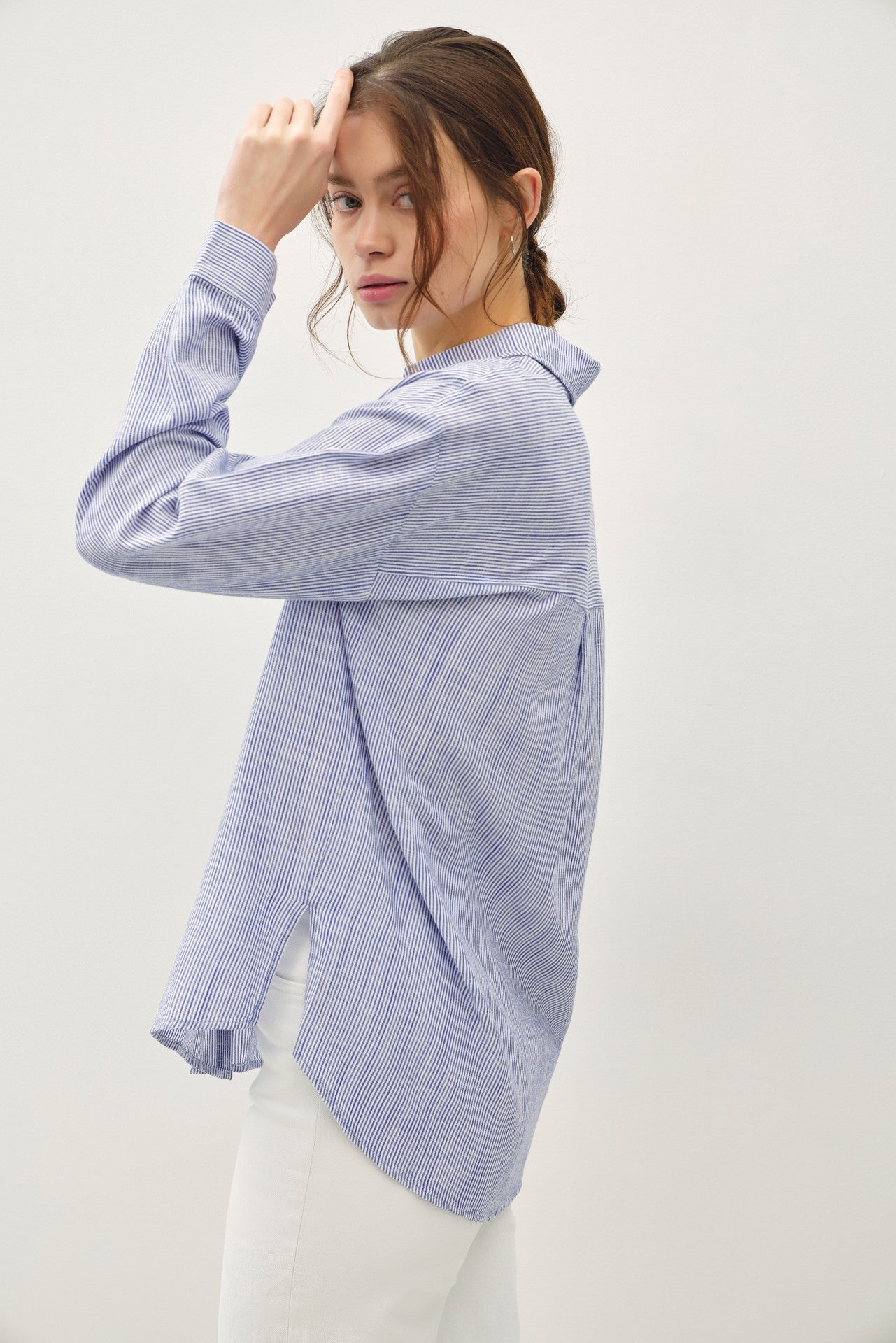 LIN STRIPE SHIRT