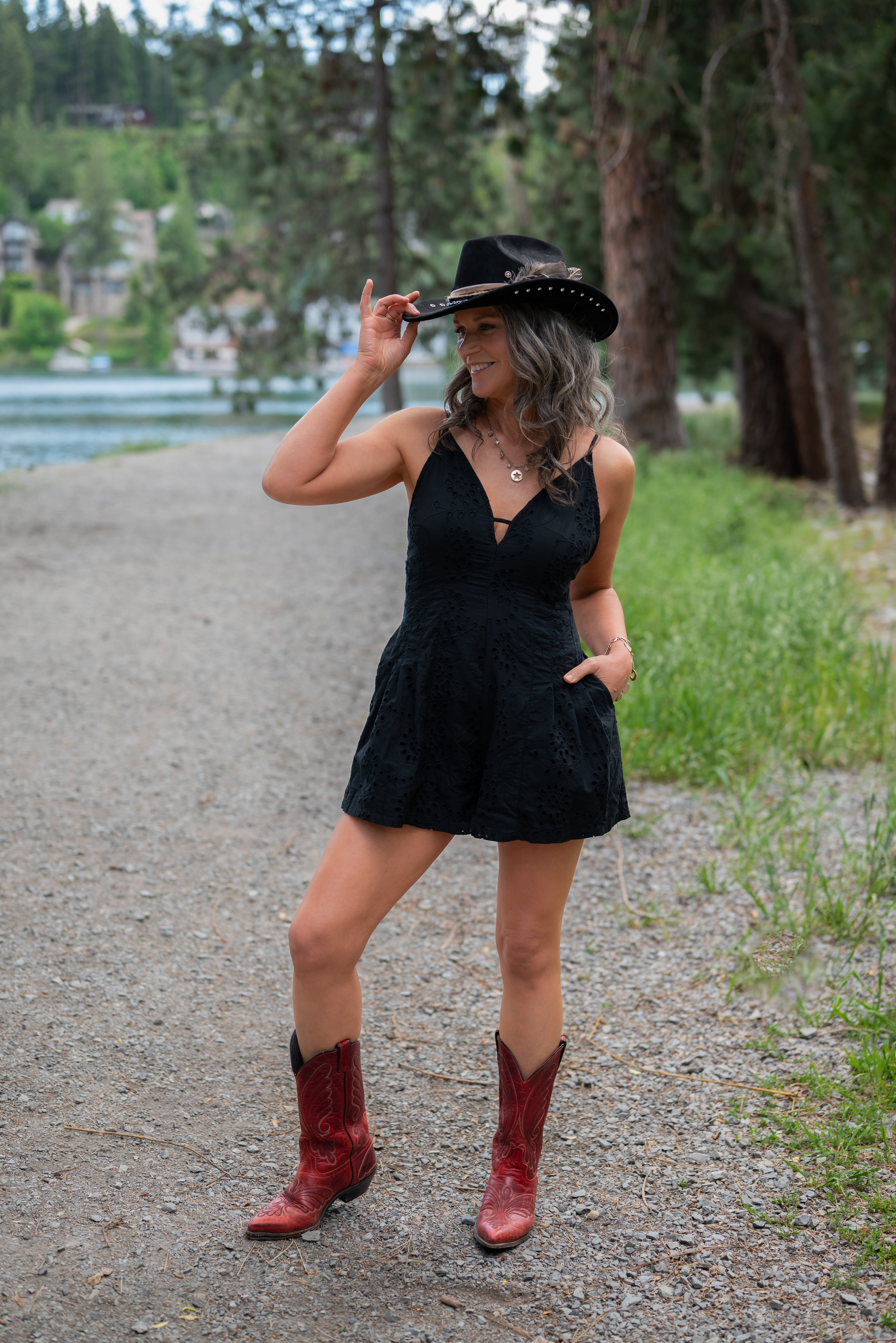 MARJORIE EYELET ROMPER