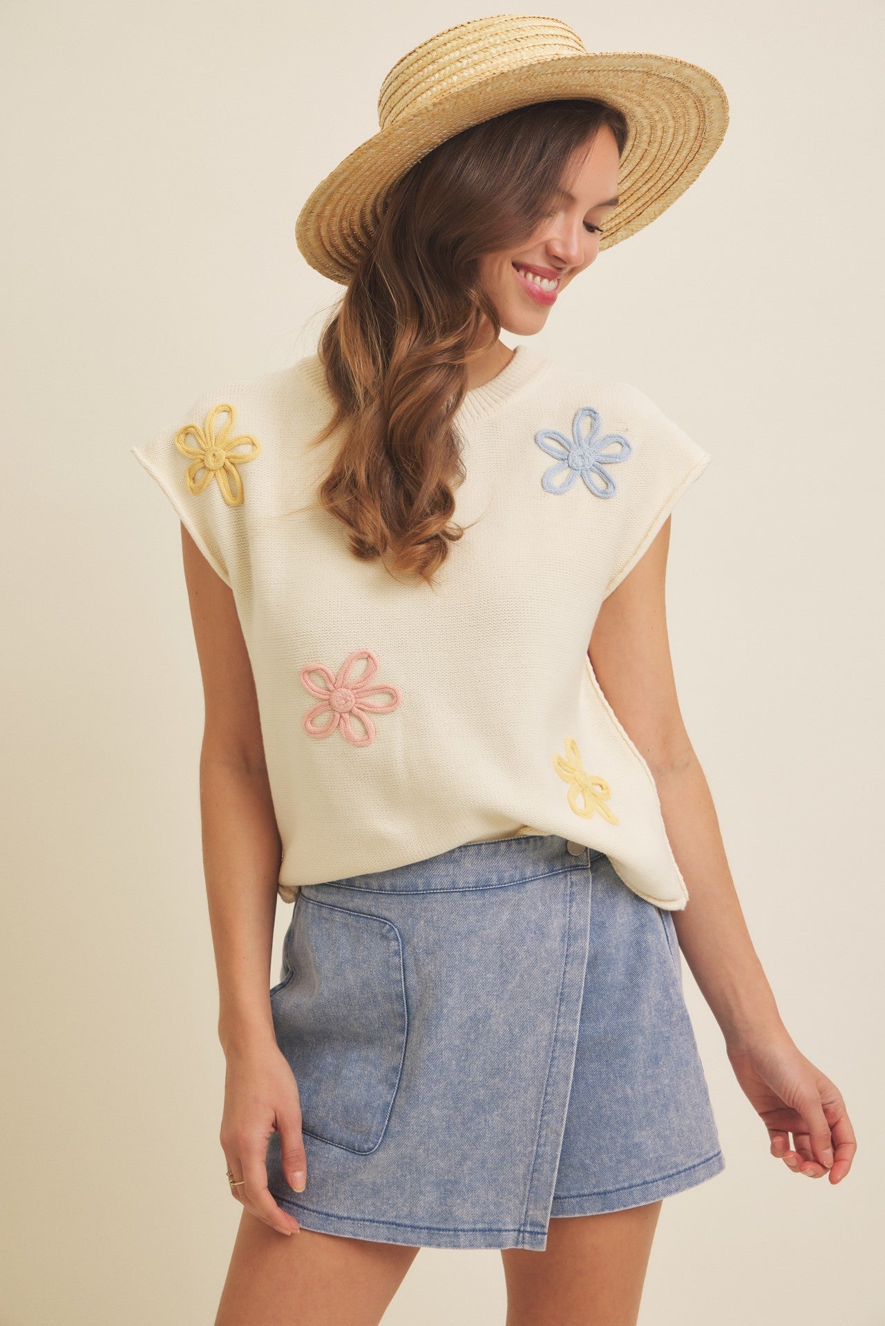 MYLA FLOWER SWEATER