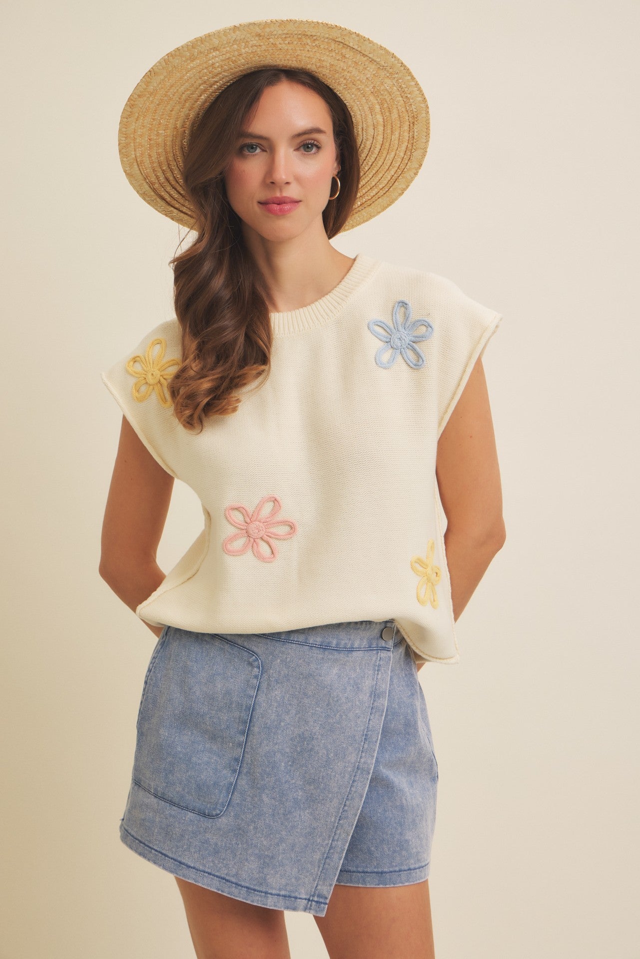 MYLA FLOWER SWEATER