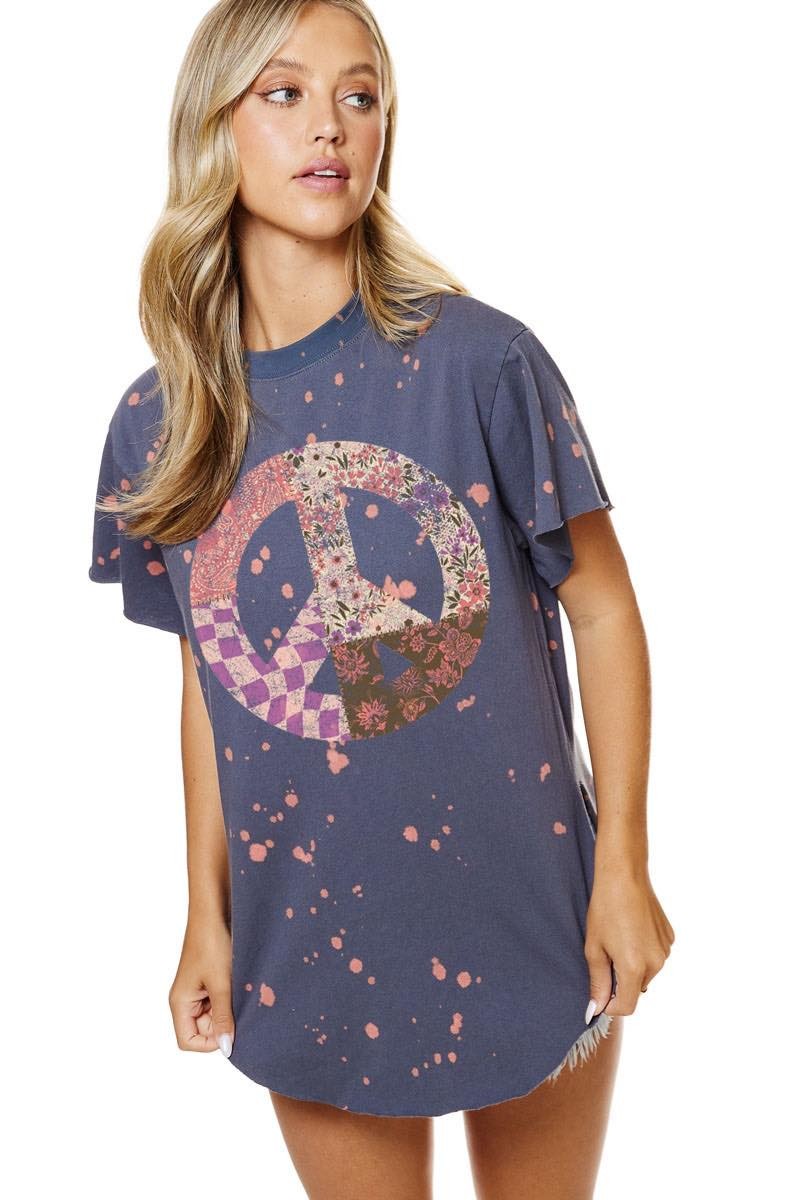 Boho Peace Floral Top