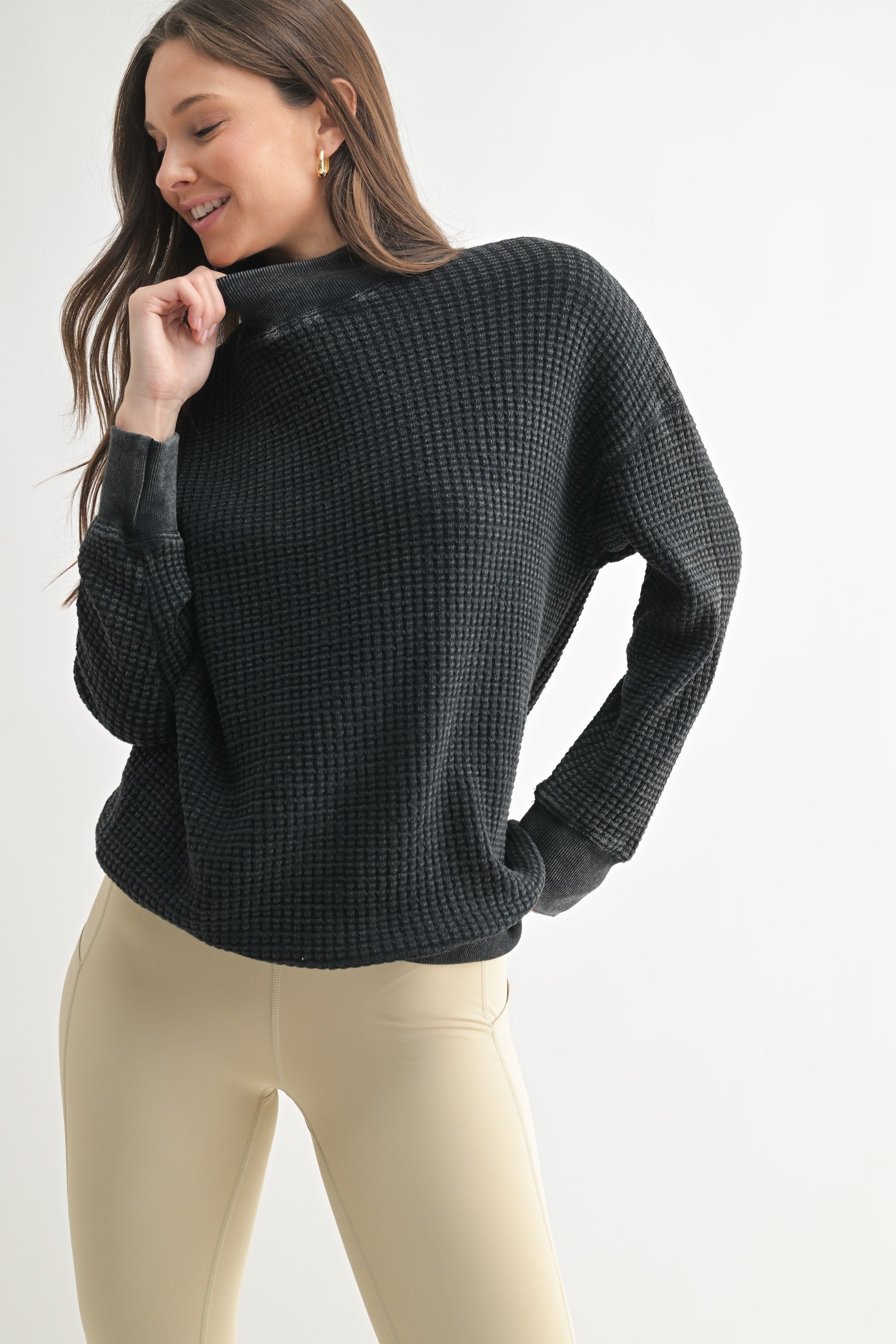 ROMILLY WAFFLE SWEATER