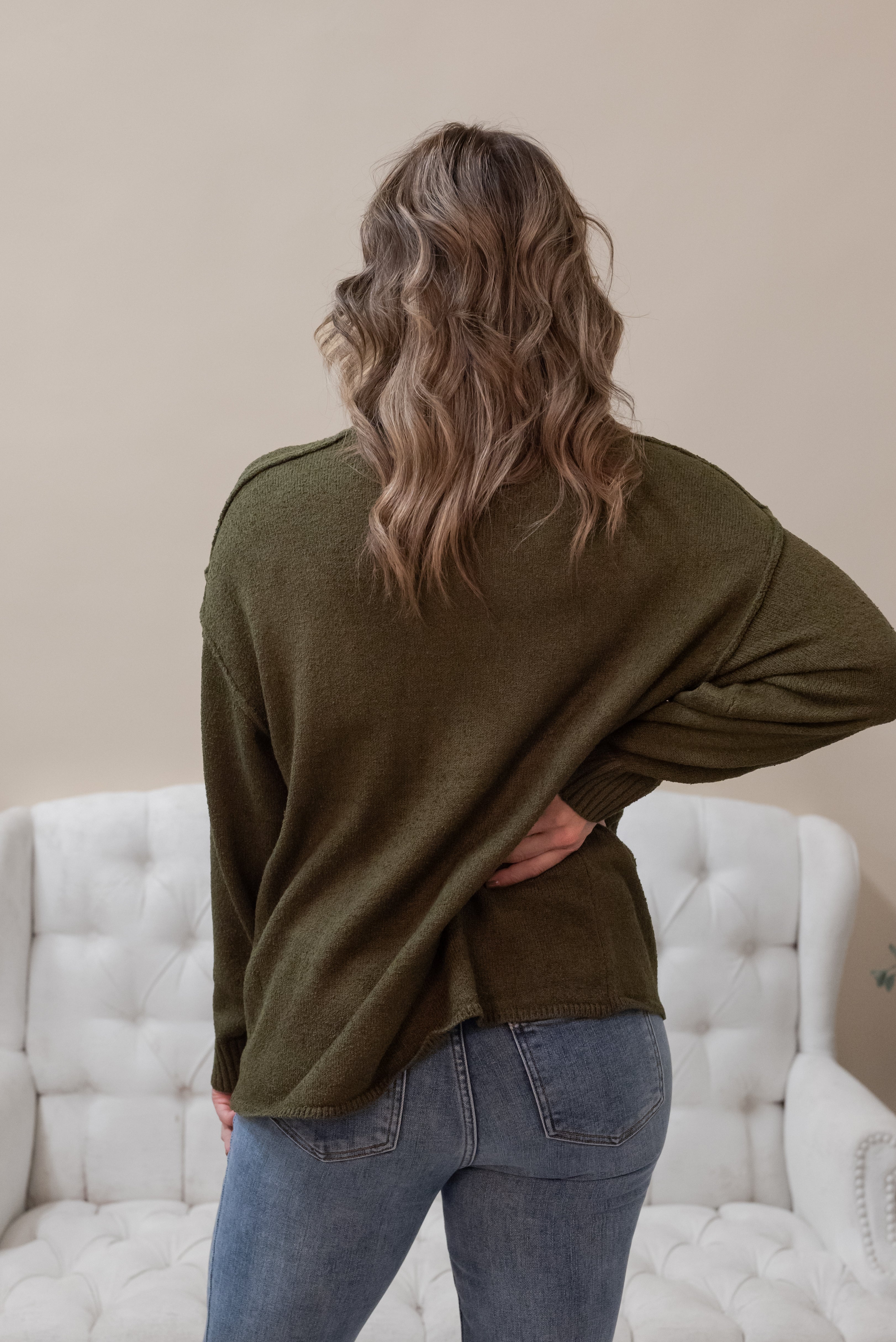 AURA MOCK NECK SWEATER