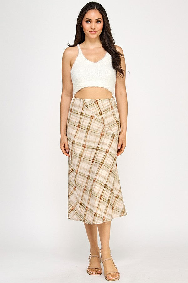 JOHNA PLAID SKIRT