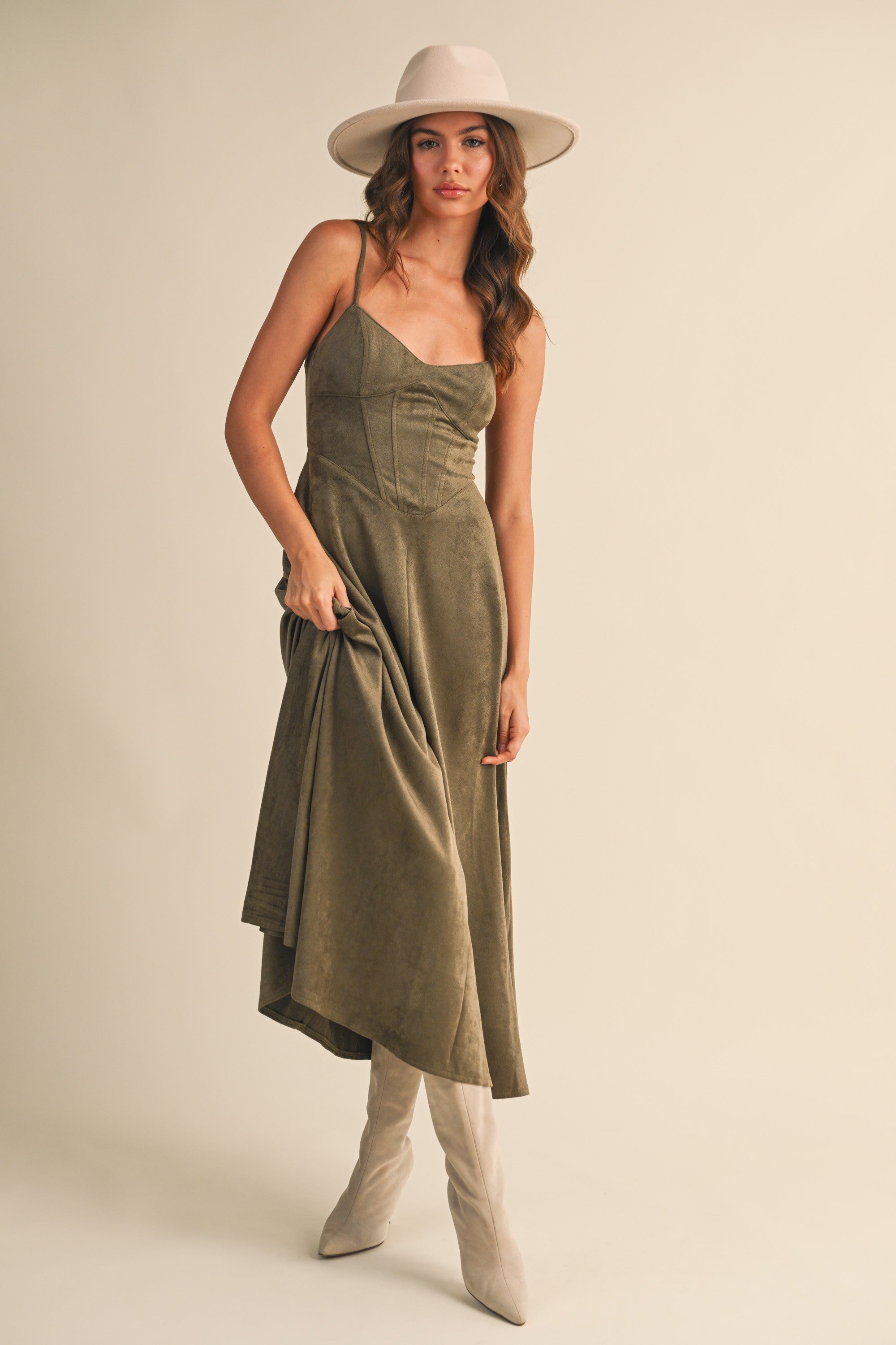 LILLIE SUEDE DRESS