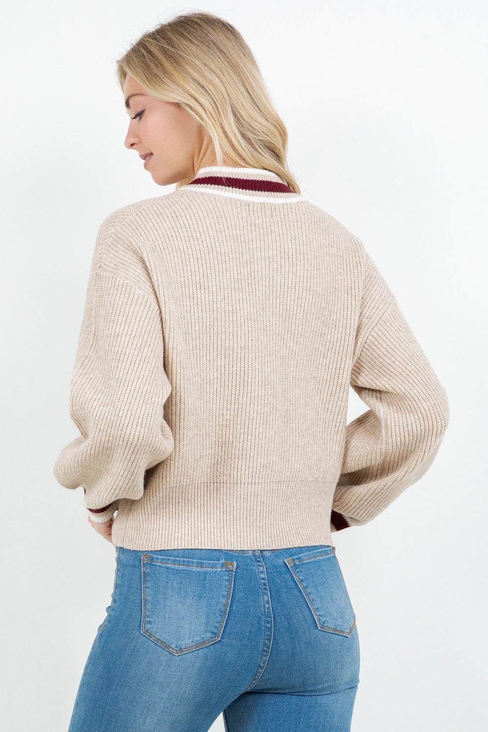 Varsity Zip-up Cardigan