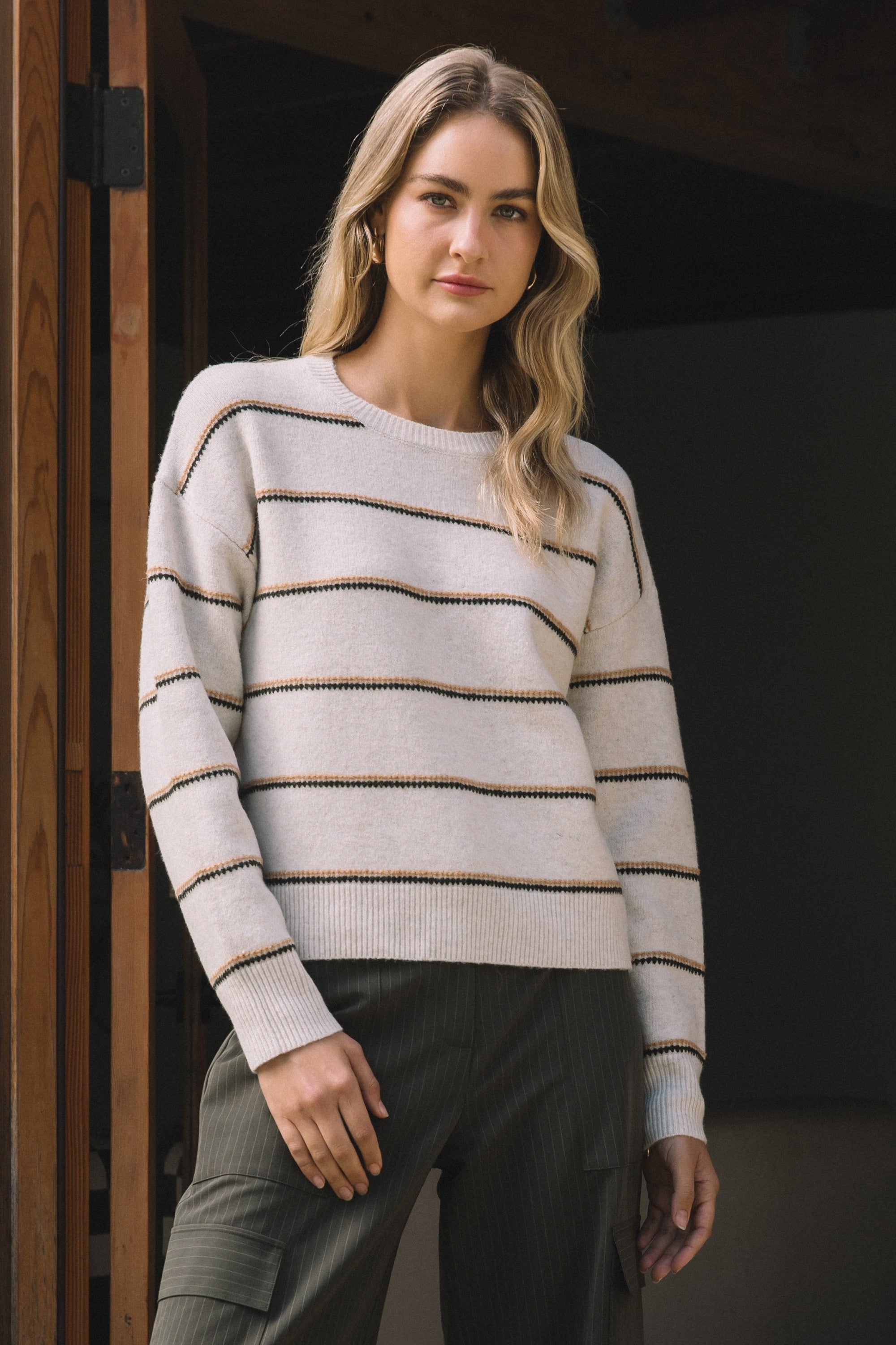 COREY STRIPE SWEATER