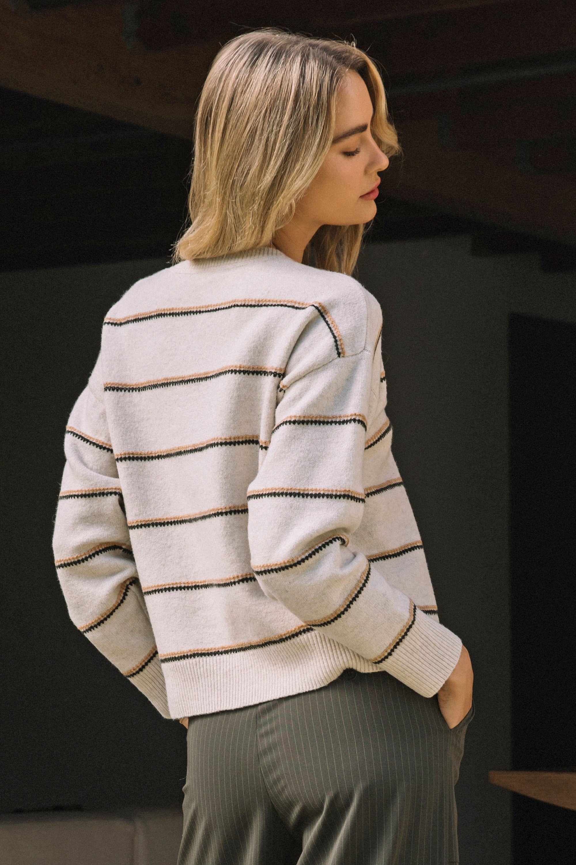 COREY STRIPE SWEATER