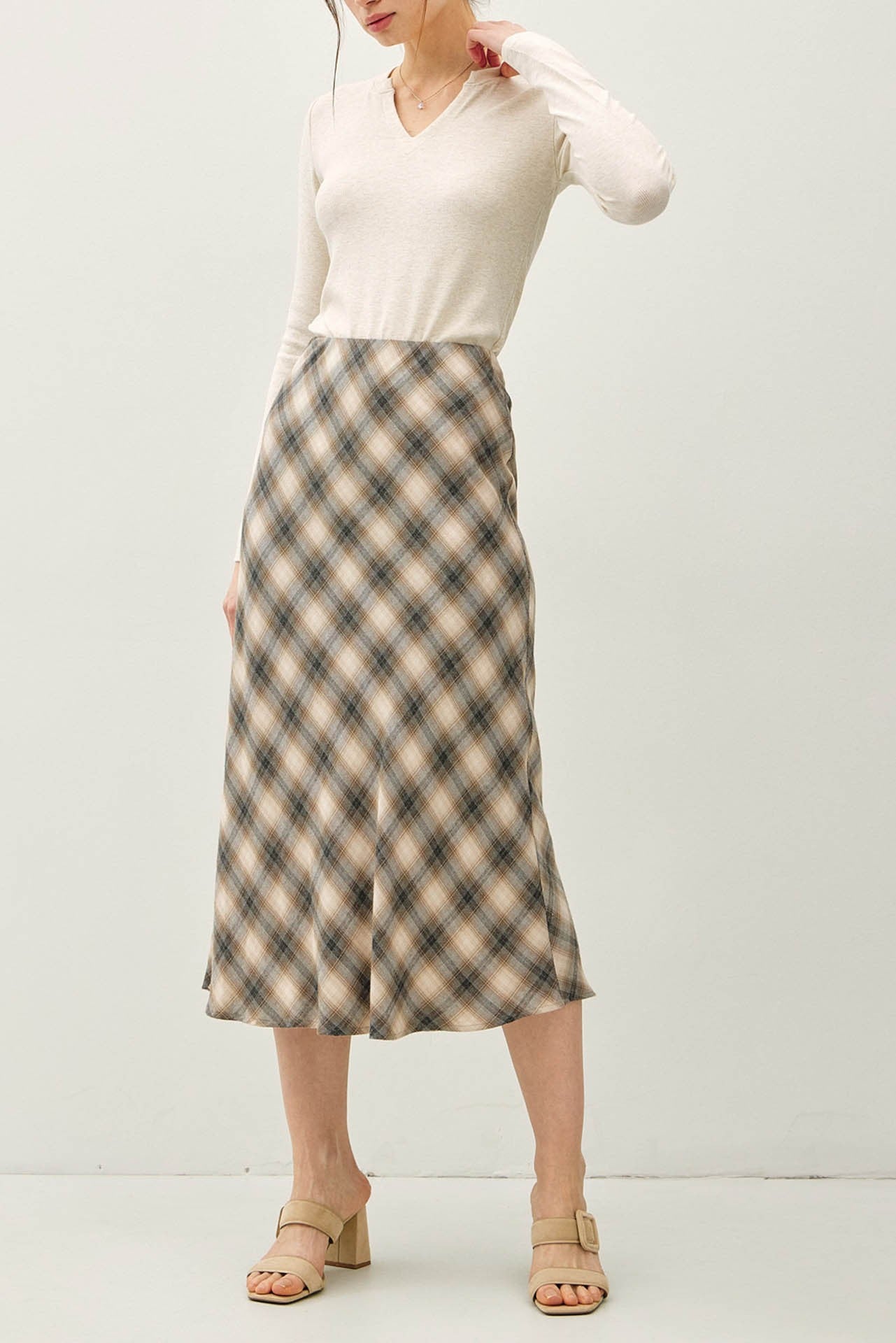 INGRID PLAID SKIRT