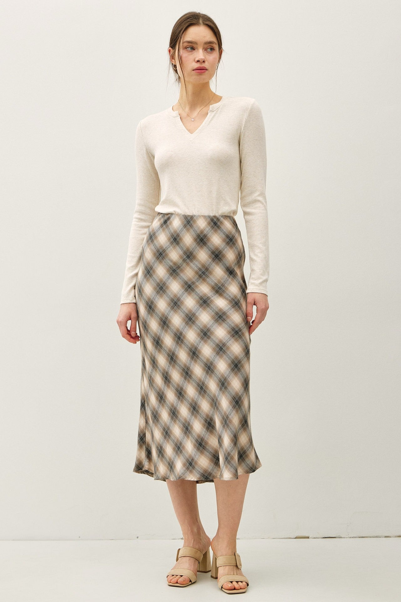 INGRID PLAID SKIRT