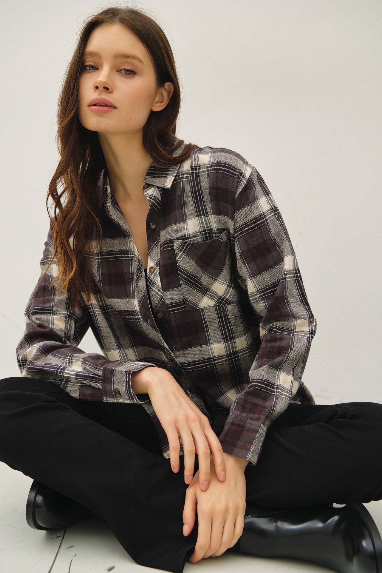 TANIYAH PLAID TOP