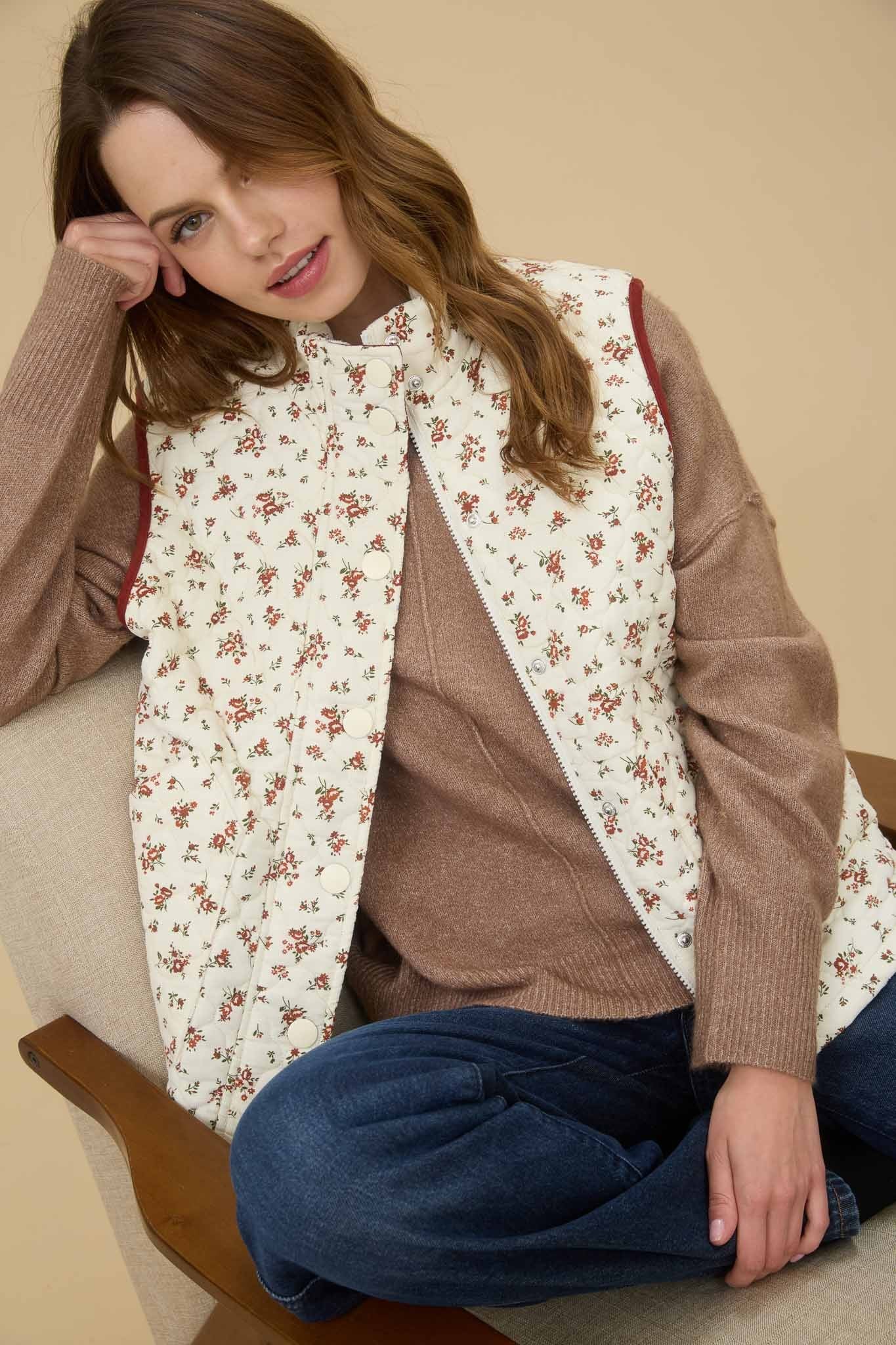 NIA FLORAL VEST