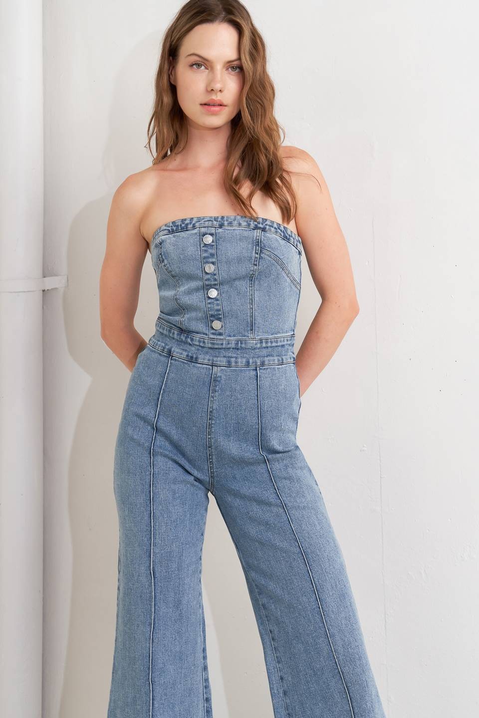 CAYLEE DENIM JUMPSUIT