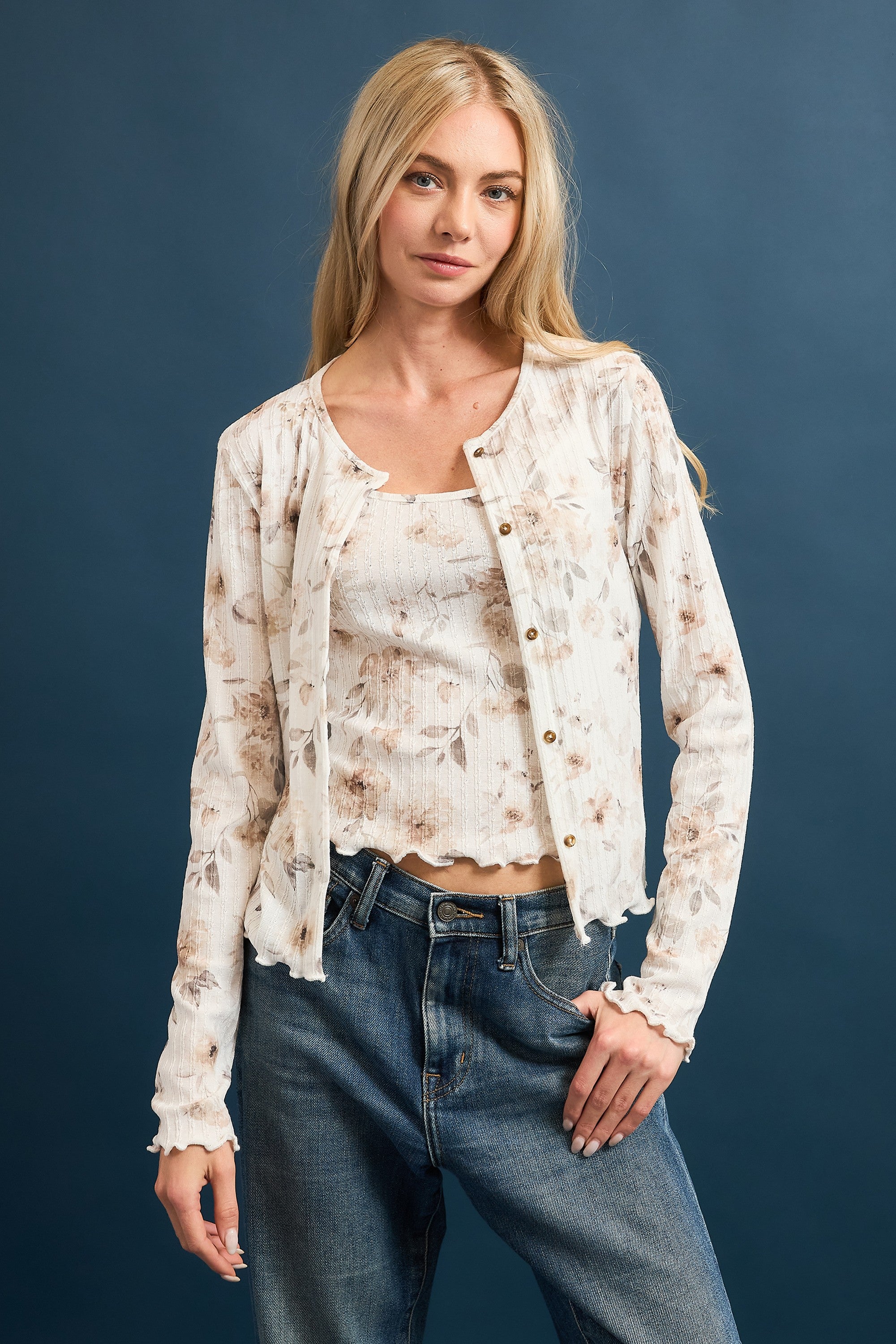 ESTHER CARDI/CAMI SET