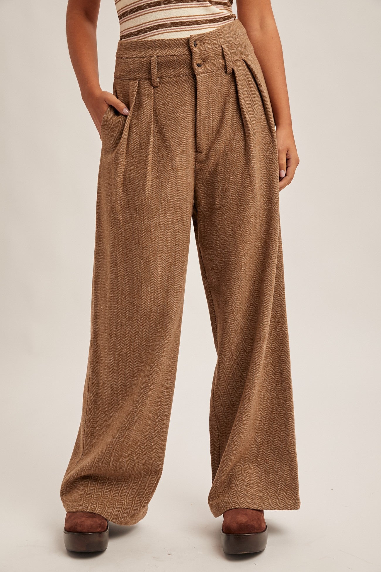 BRENTON HW WIDE LEG PANTS