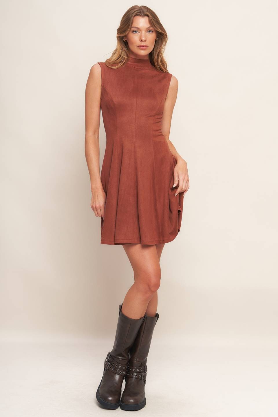 MILEY SUEDE MINI DRESS