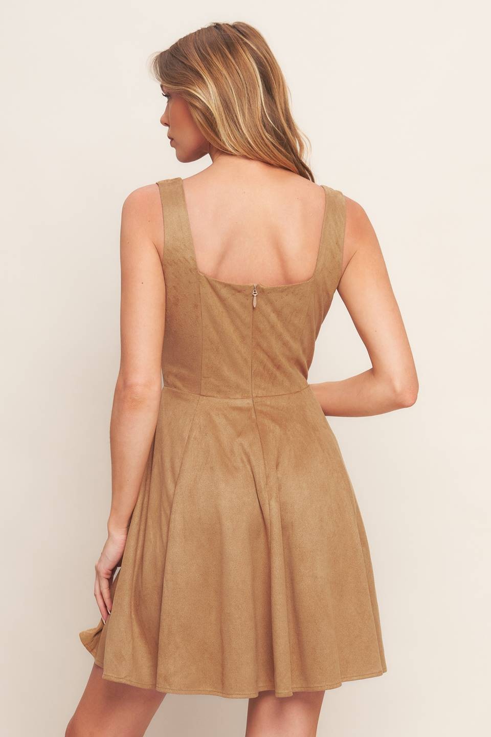 BRENNA FAUX SUEDE DRESS