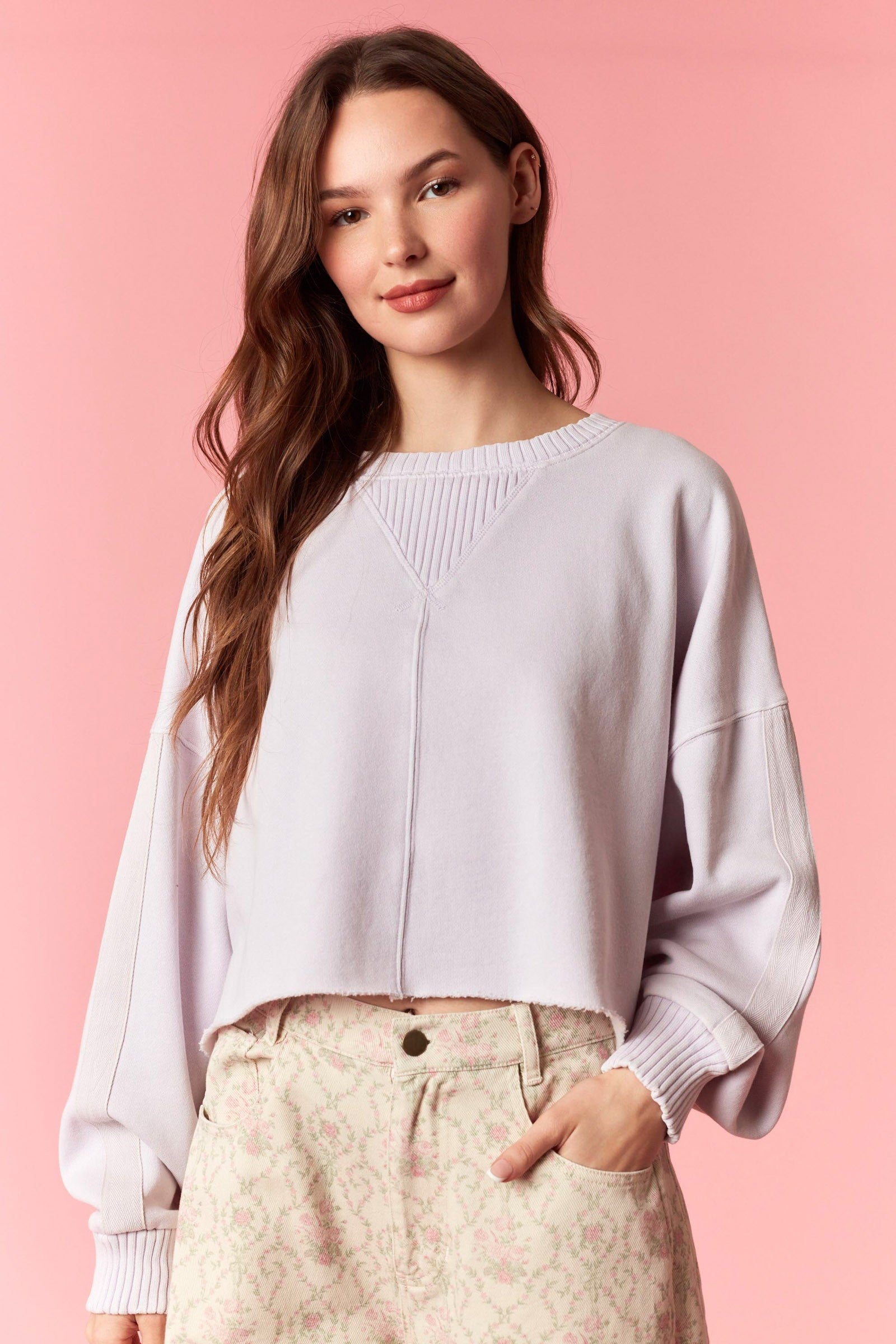 KNAPP CROP SWEATSHIRT