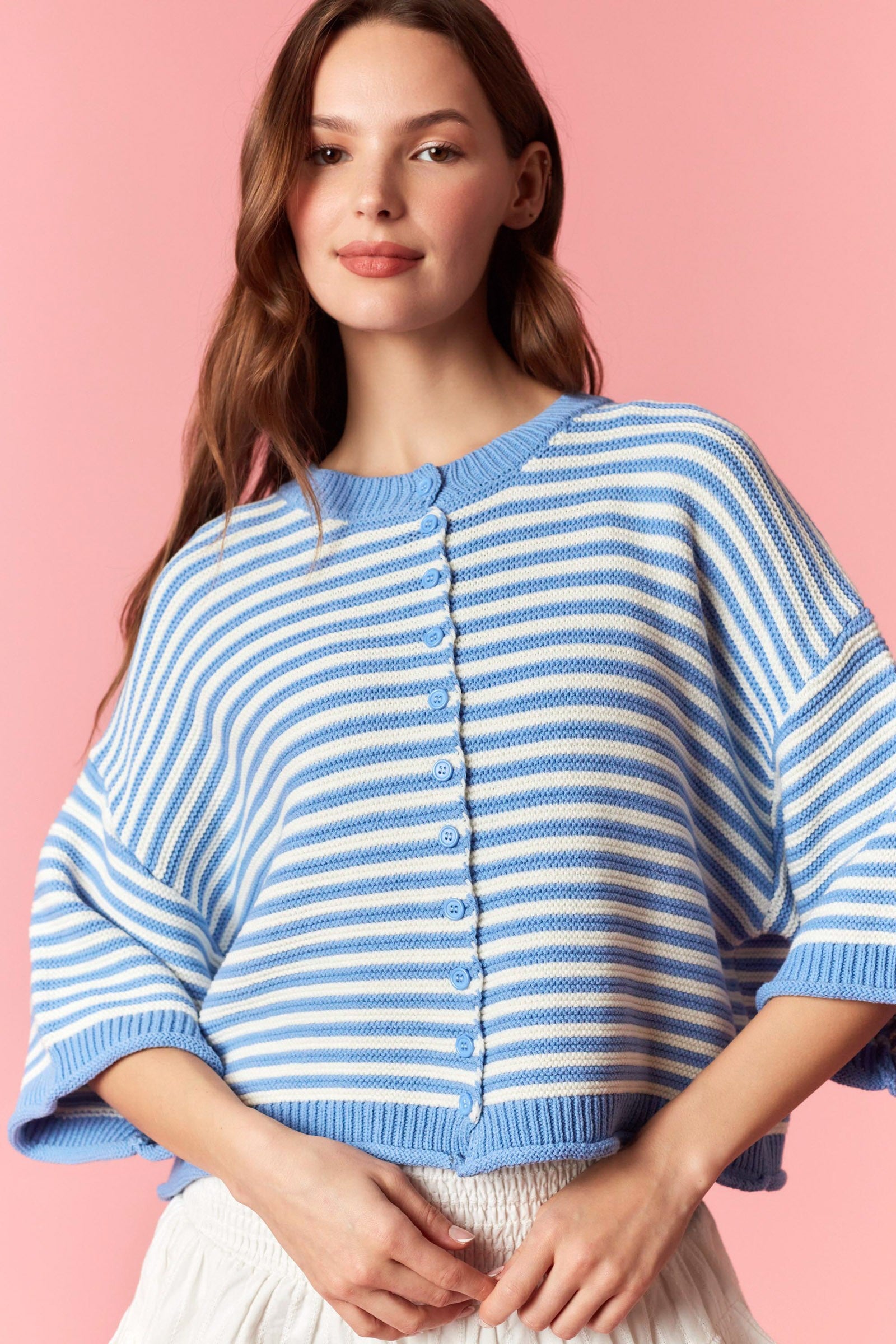 BRANDY STRIPE CARDI