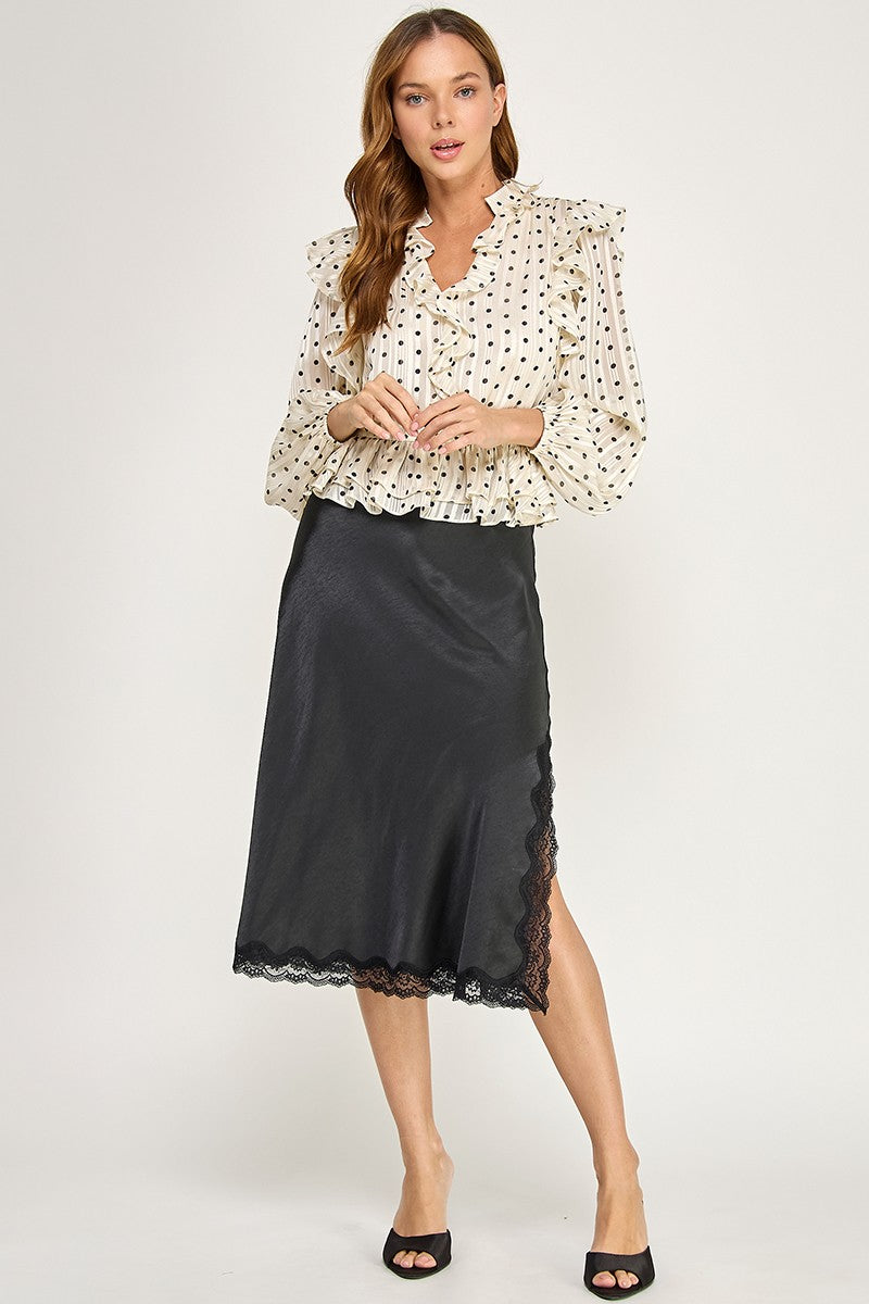 BRITTON SATIN SKIRT