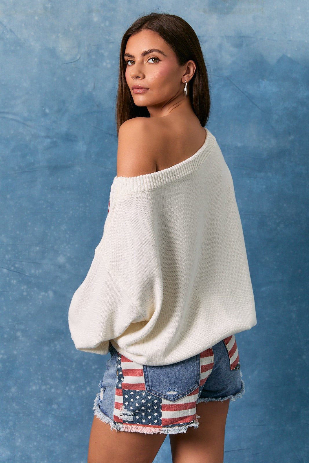 FLAG OFF SHOULDER TOP