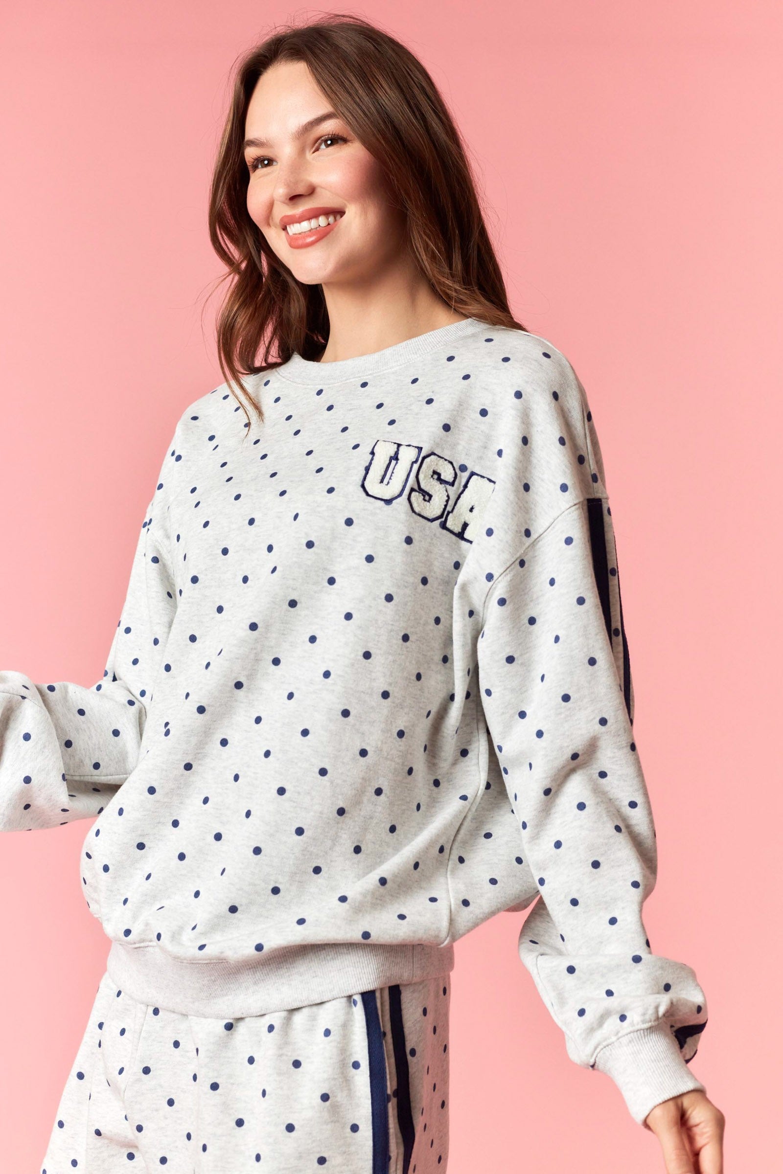 POLKA DOT USA SWEATSHIRT