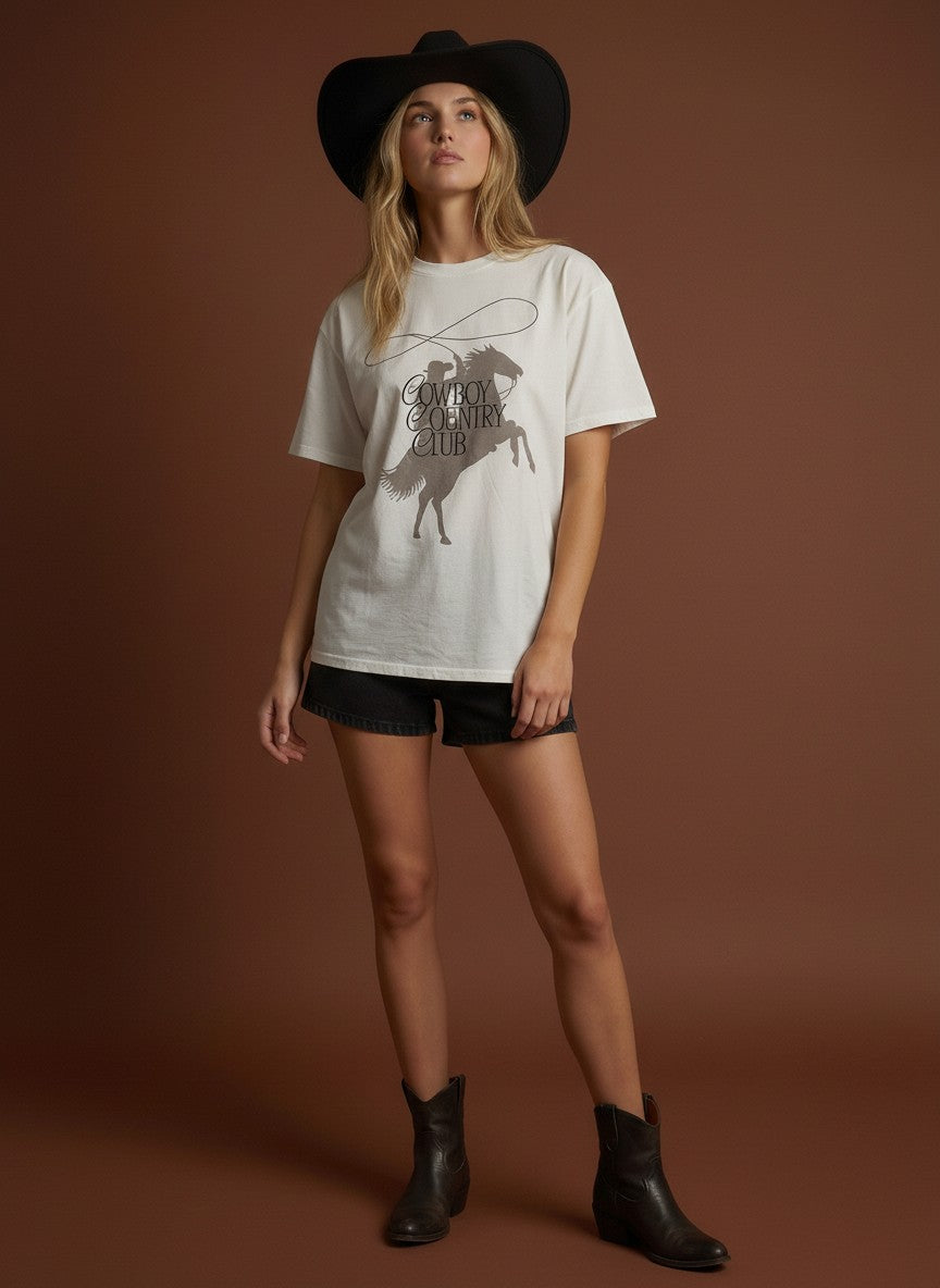 "COWBOY CLUB" GRAPHIC