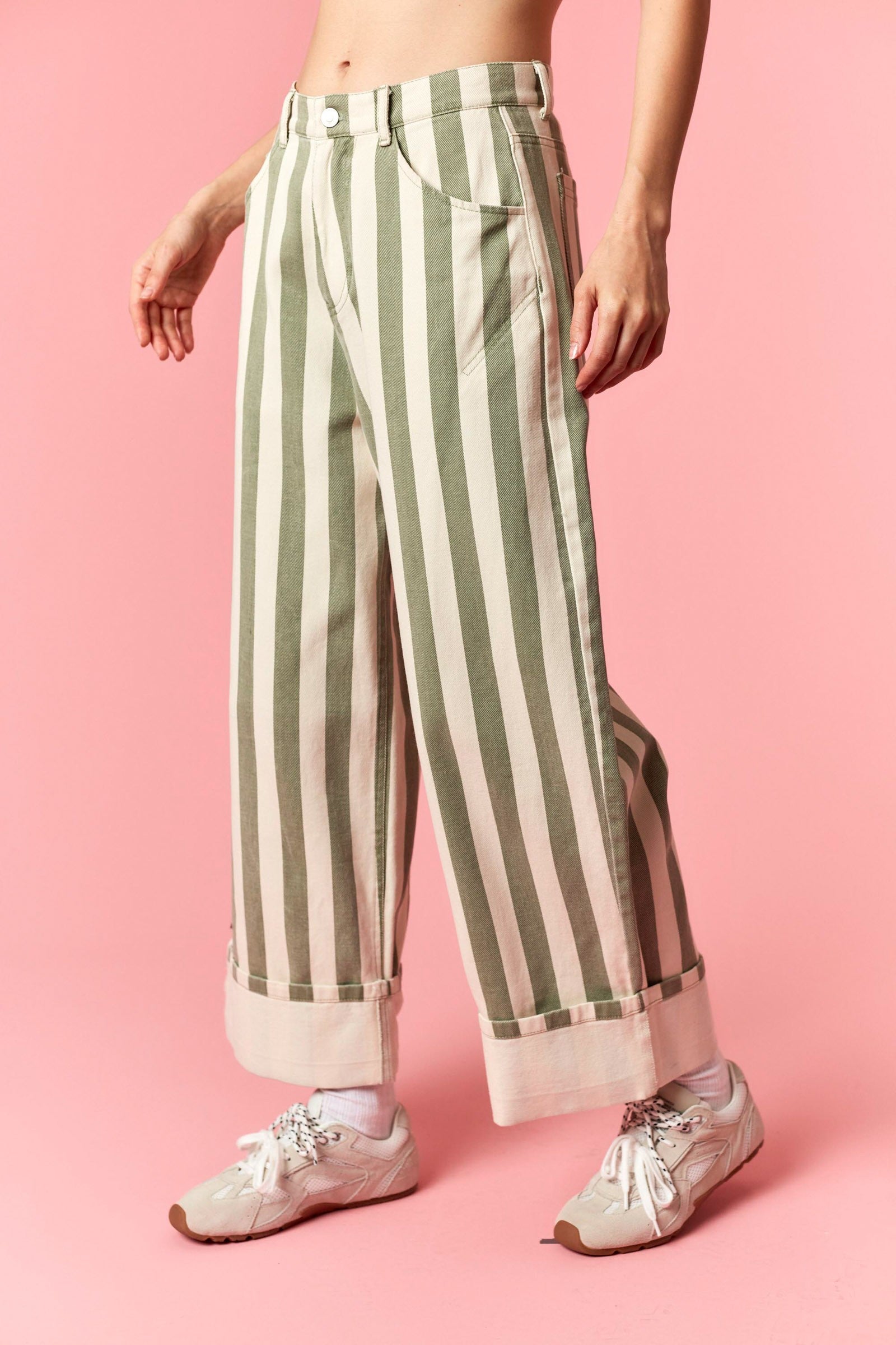 TRACEY STRIPE BARREL JEANS