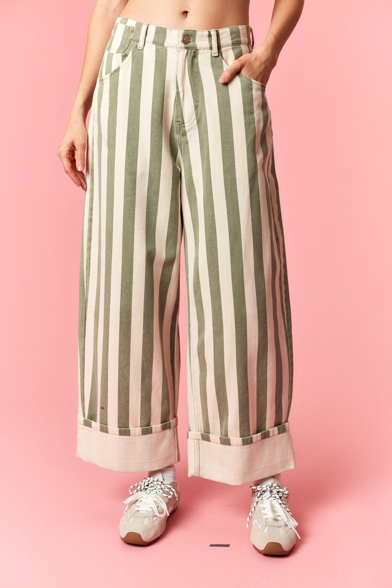 TRACEY STRIPE BARREL JEANS