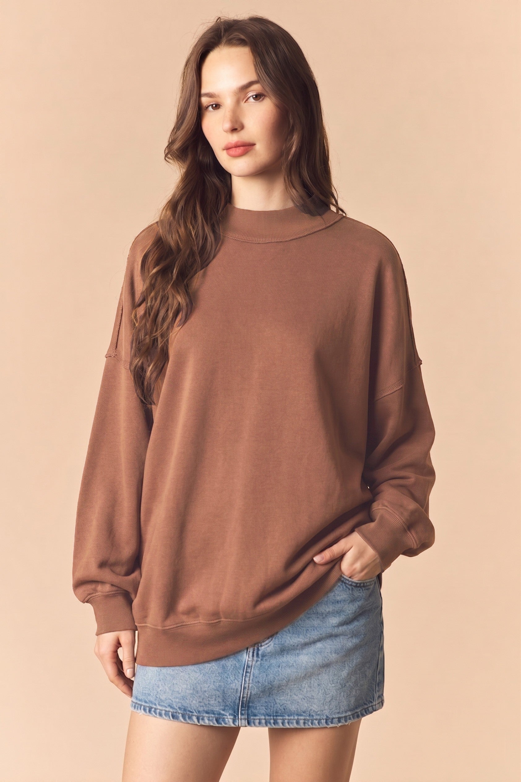 HANNA MOCKNECK SWEATSHIRT
