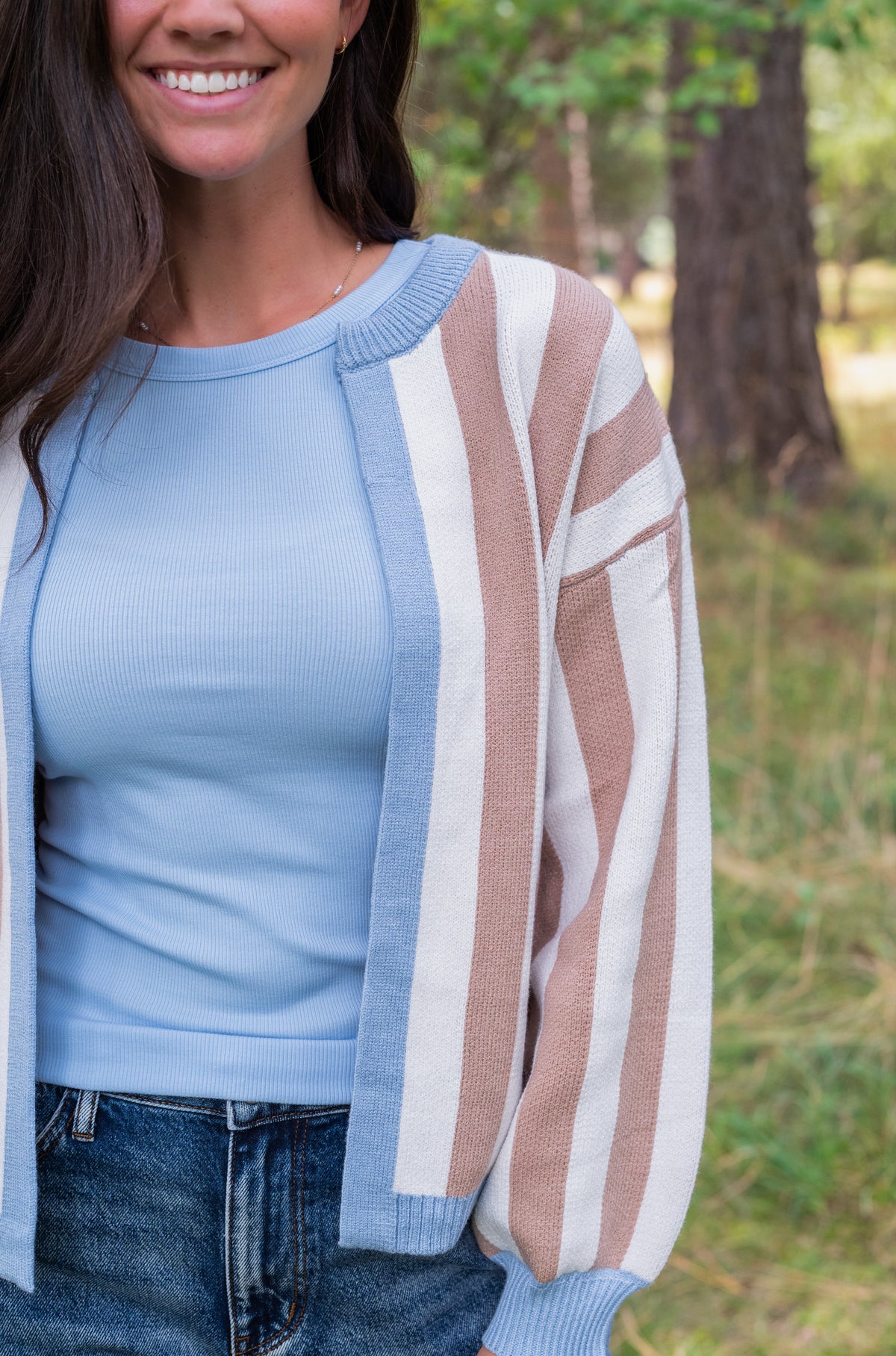 DOLLIE STRIPE CARDIGAN