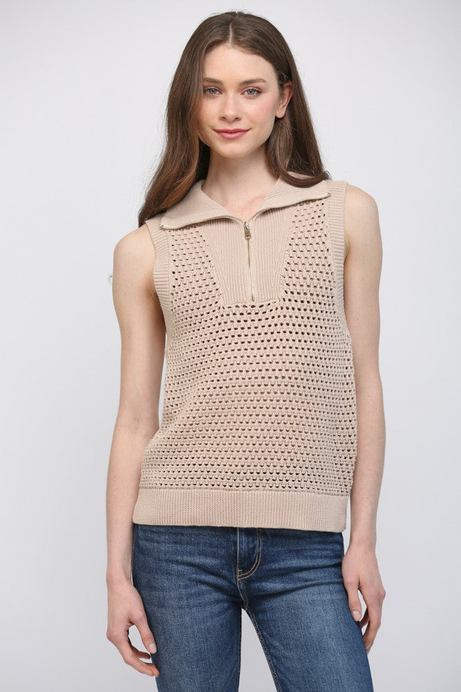 VALERIE HALF-ZIP SWEATER
