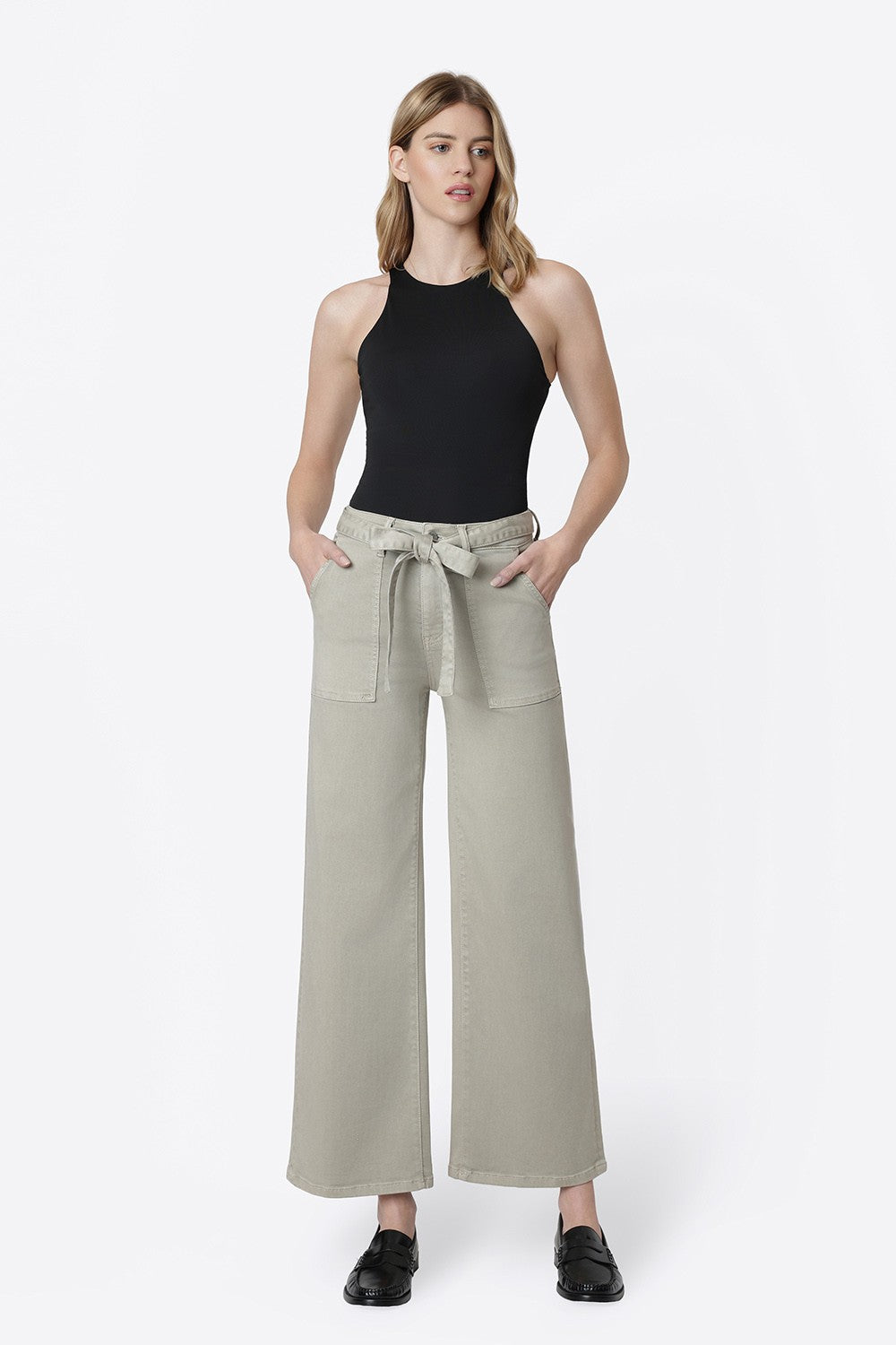 OLIVE SUPER HR WIDE LEG