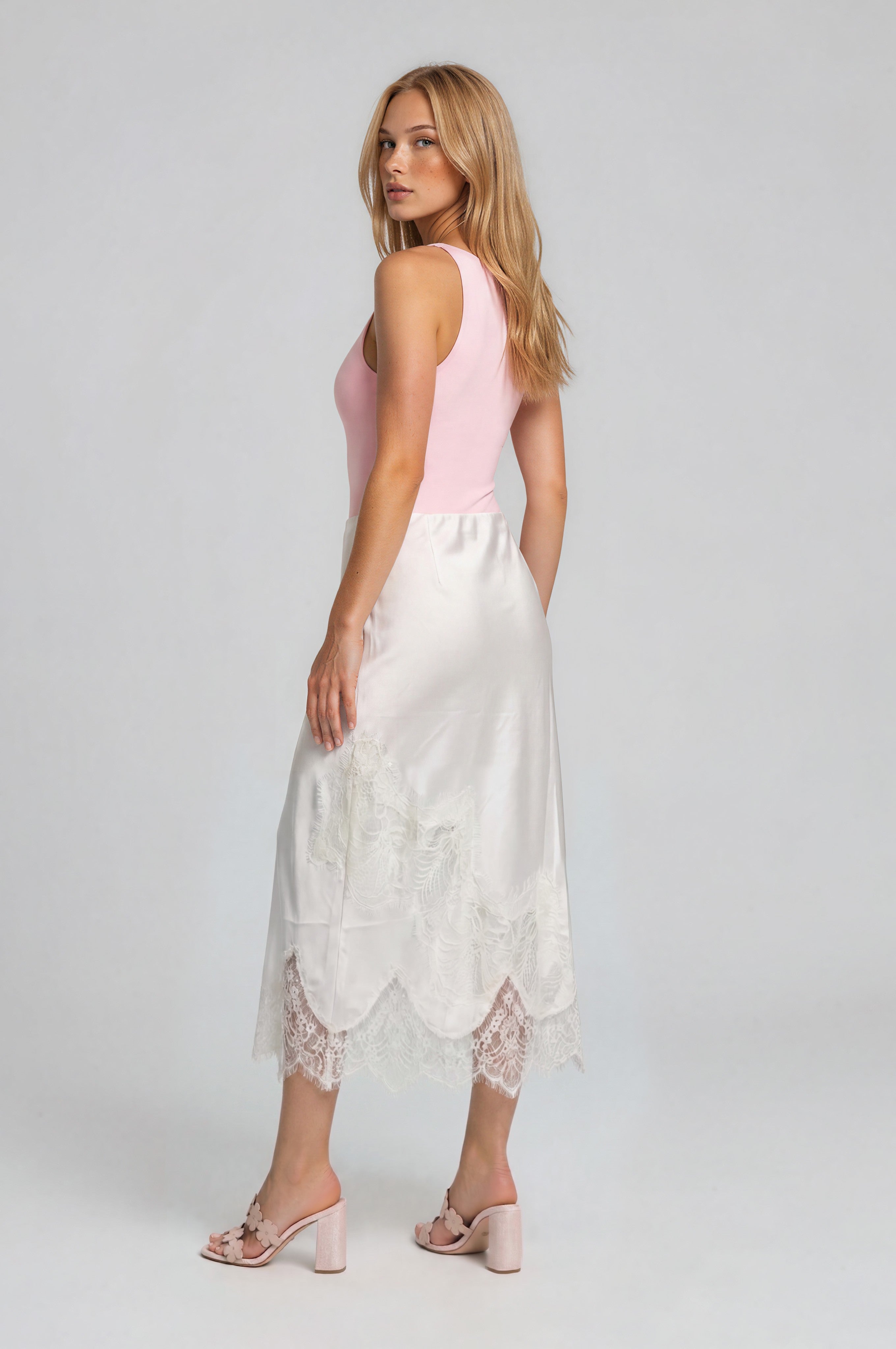 BLOSSOM SATIN SKIRT