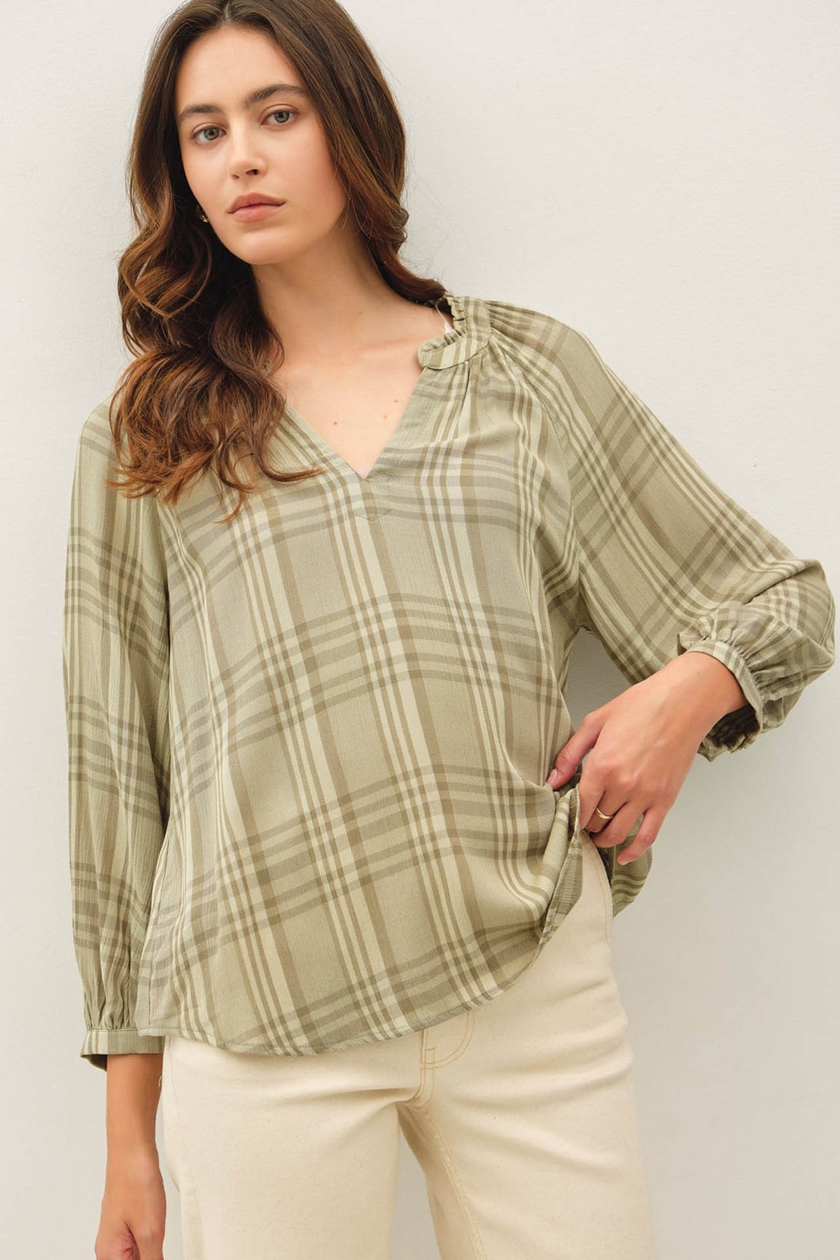 CAMERON PLAID TOP