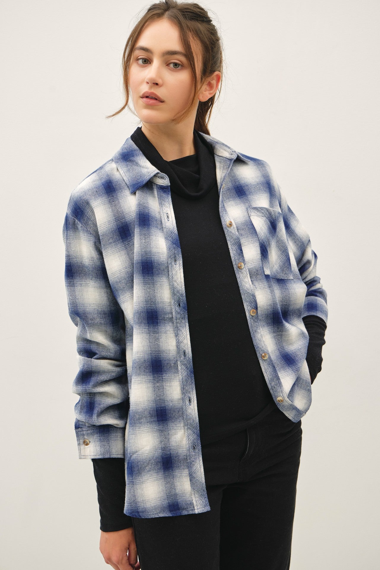 ELORA PLAID TOP