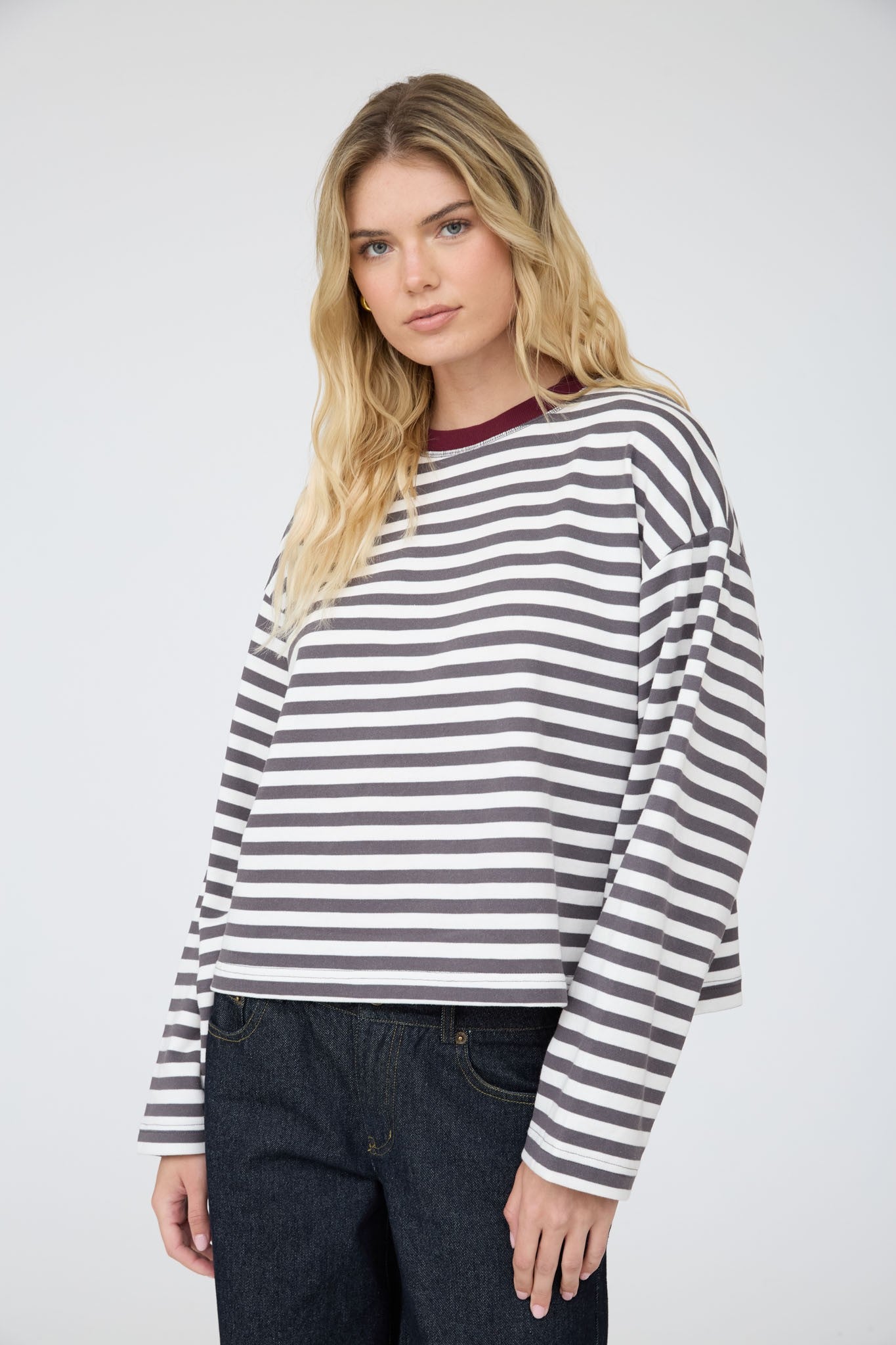 LUCILE LS STRIPE TOP