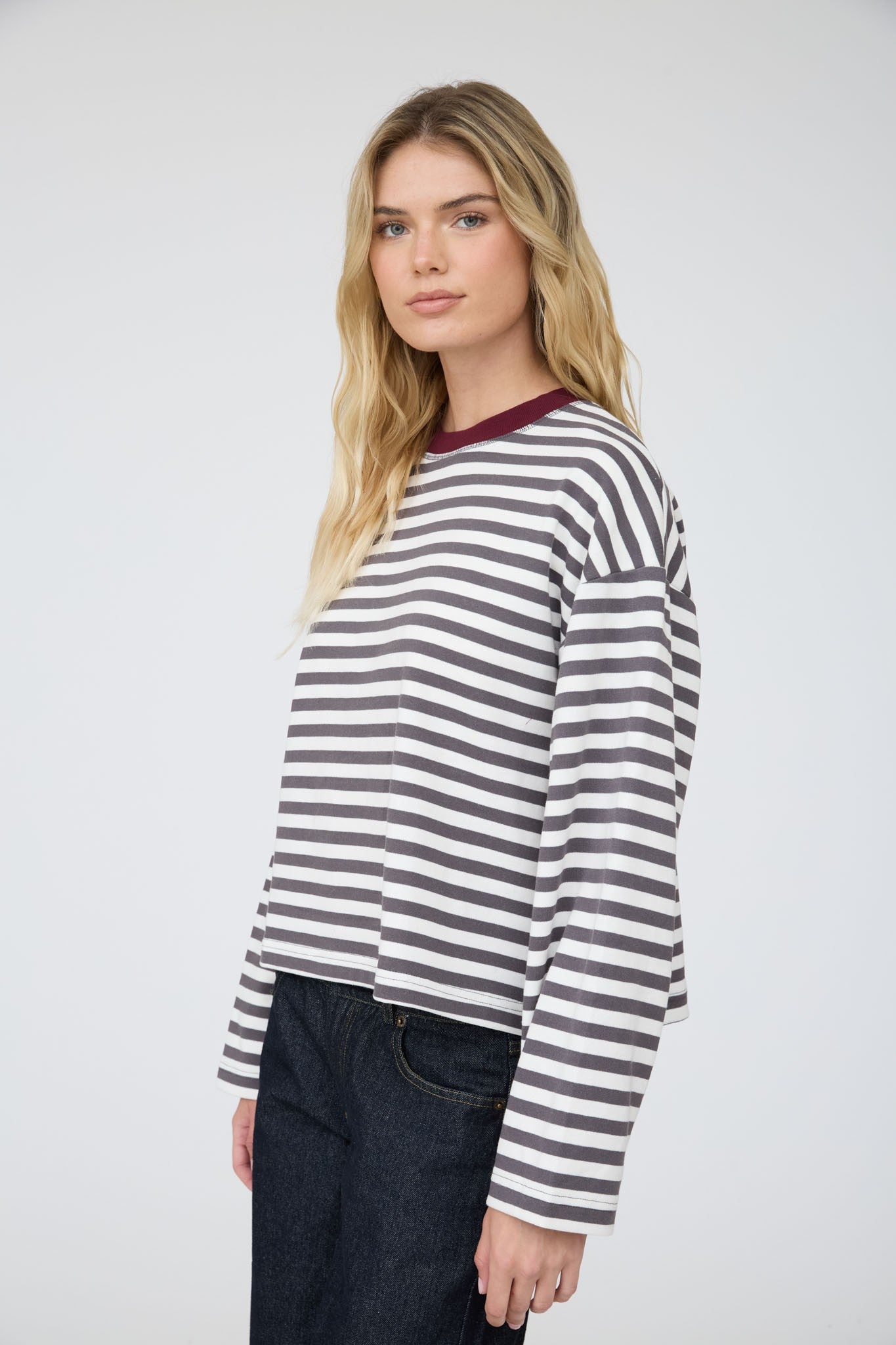 LUCILE LS STRIPE TOP
